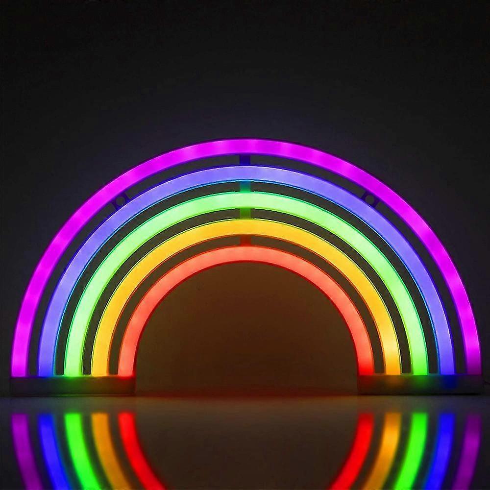 קישוט חדר ניאון תלוי קשת בענן, מתאים לחג המולד, מסיבות, ברים