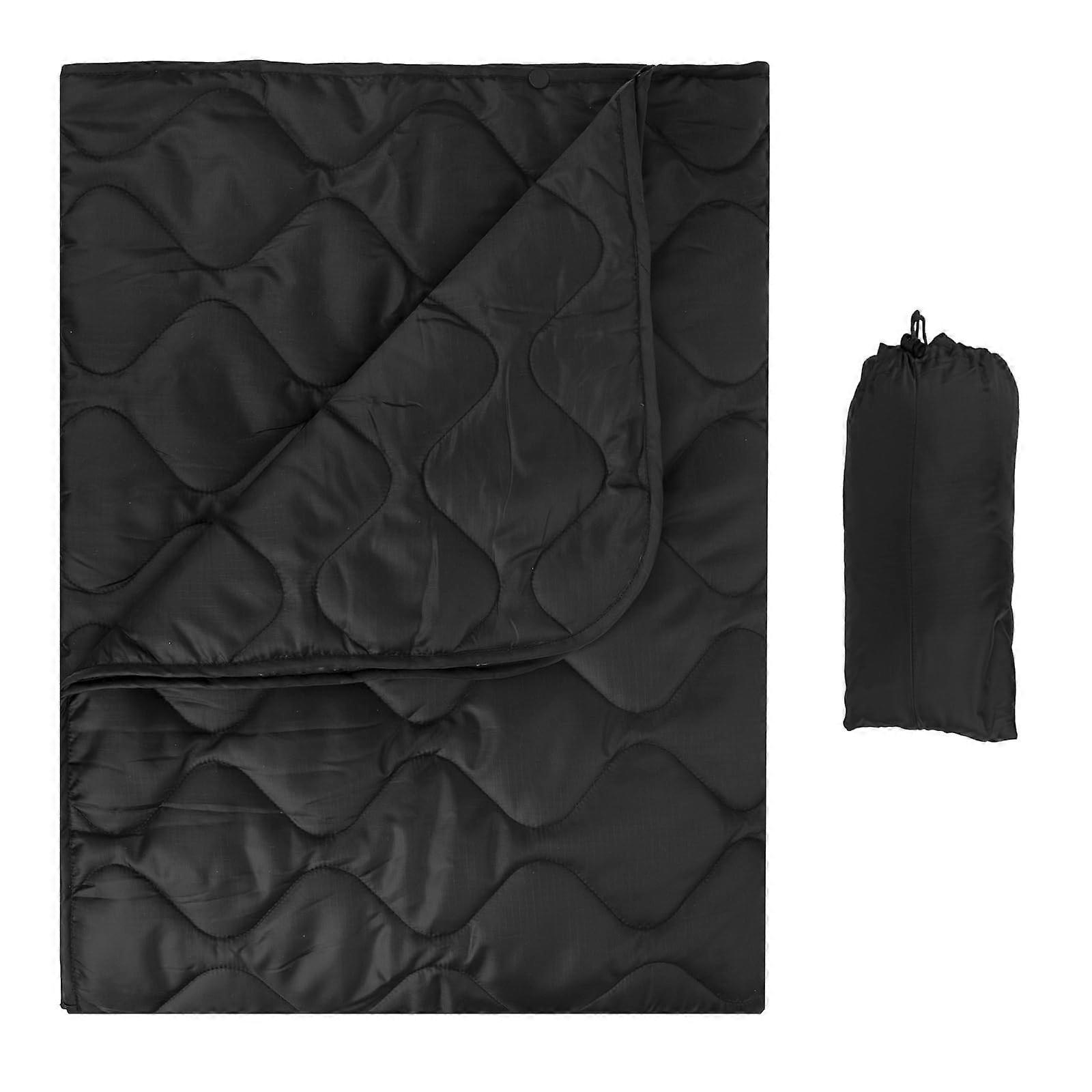 Quick Dry Multiuse Warm Sleep Blanket Lightweight Outdoor Blanket Camping Stadium Black