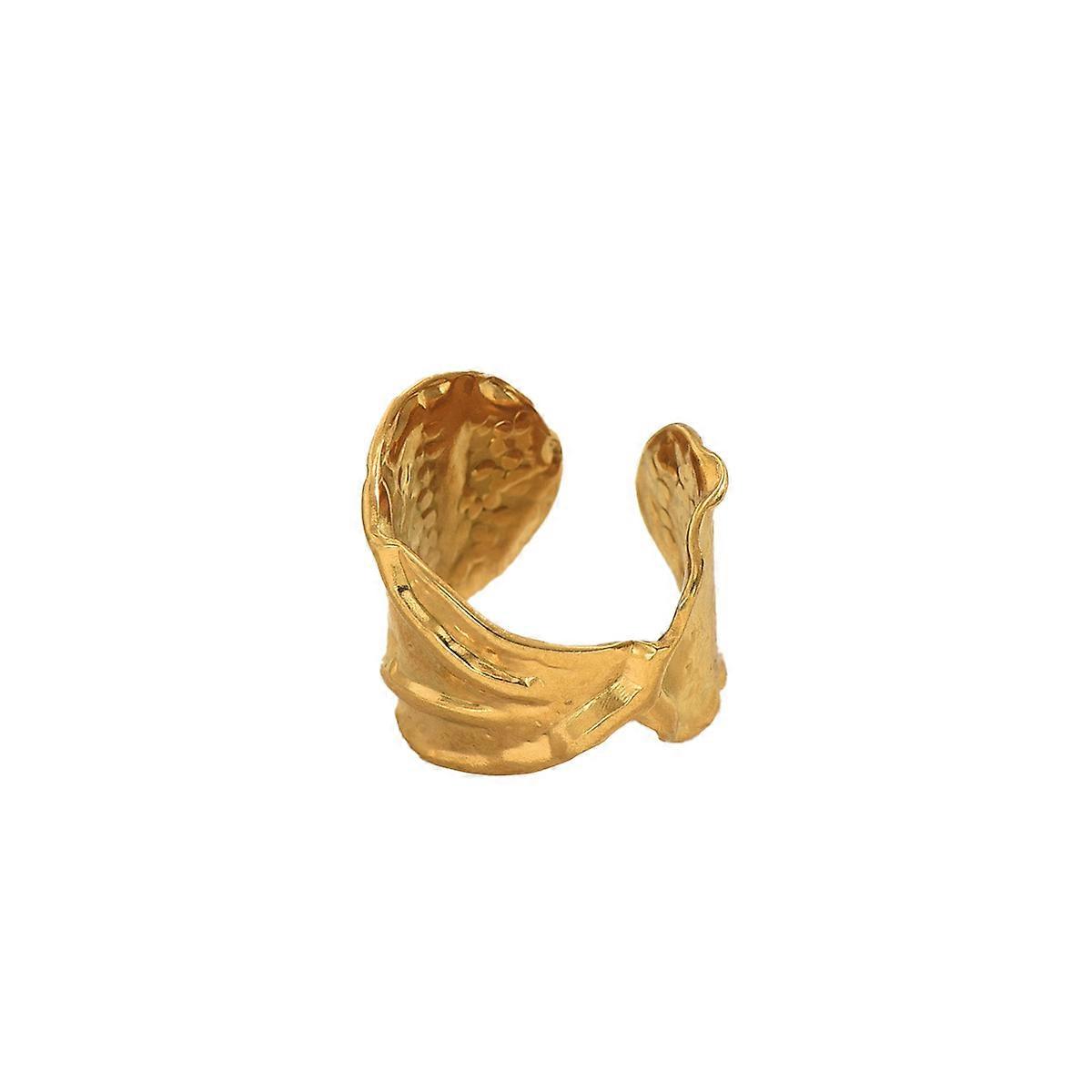 Geometric Ladies Ring, Versatile Unique Twisted Design Sleek Open Adjustable Index Finger Ring