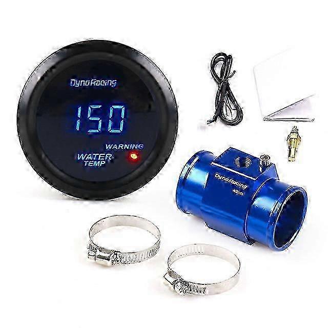 52mm Digital Blue Led Water Temperature Gauge 40-150 Celsius With 1/8npt Water Temperature Seal Pipe Sensor Adapter