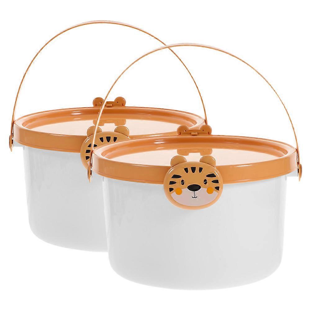 Toy Storage Organizer Plastic Box for Storage 4Pcs with Lid and Handle