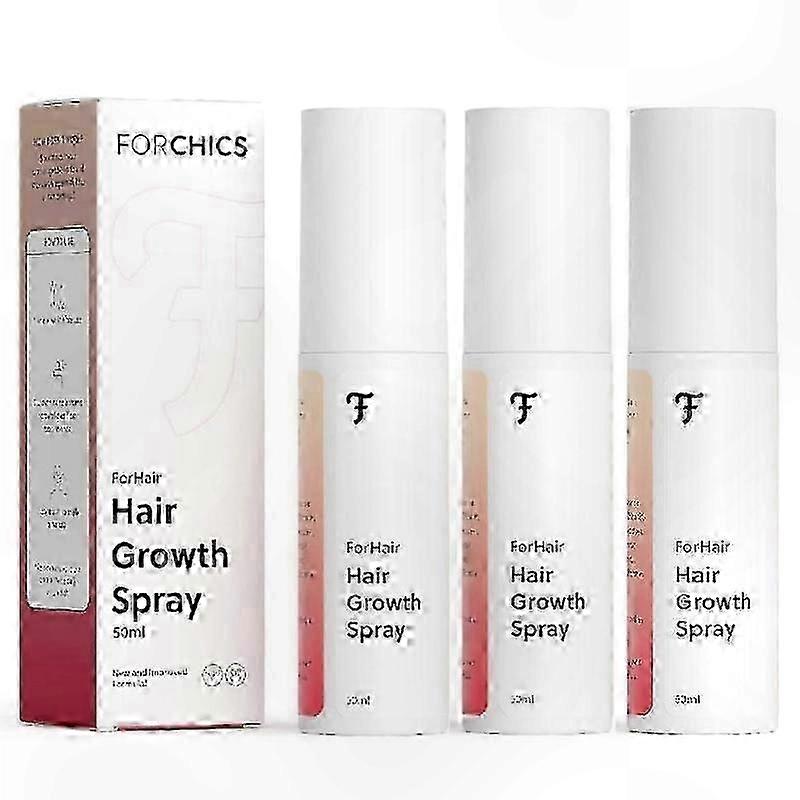 Thicker Hair Growth Kit - 3pc Non-Greasy Oil Spray for Natural Regrowth Hormone-Free Solution