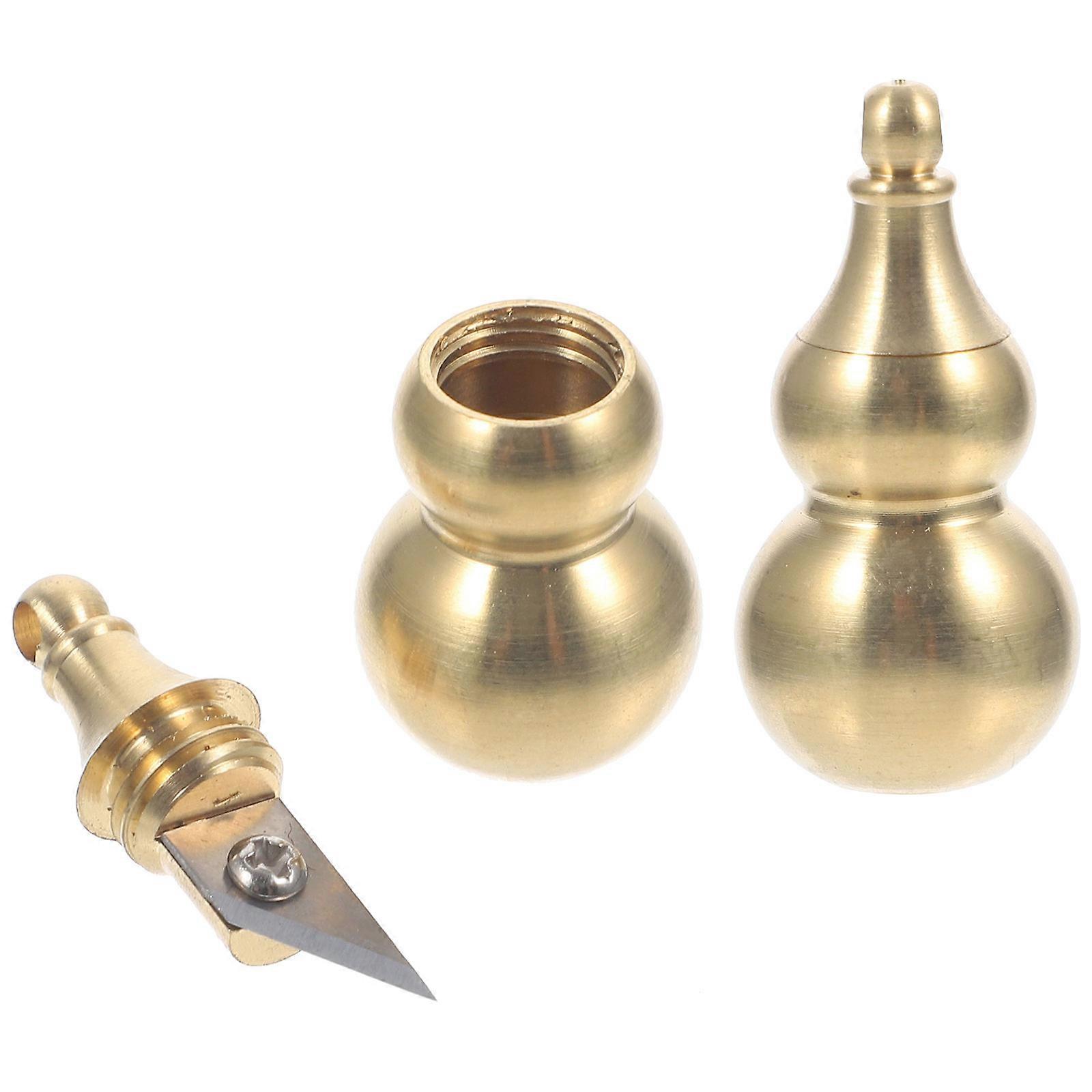 Golden Hanging Key Chain for Package Opening Tool 2Pcs Durable Keychains