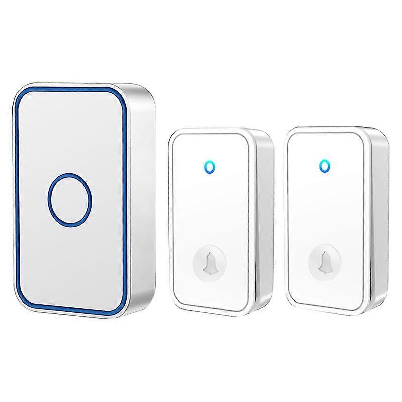 CACAZI FA78 Self-Generating Wireless Doorbells Set with 2 Transmitter/Receiver Smart Home Doorbell