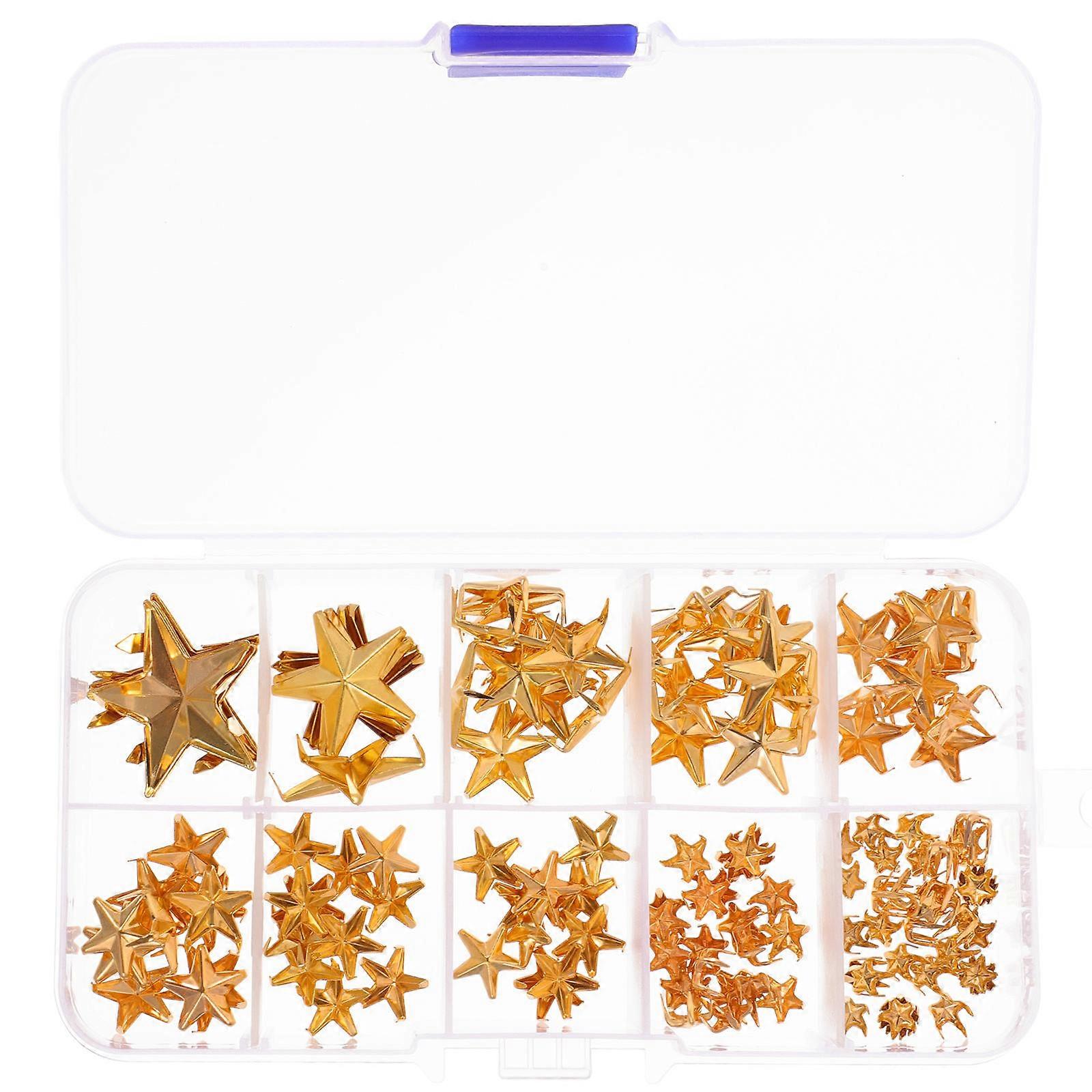 Rivet Set Star Rivets Crafts Diy Projects Metal Golden Anti-Rust 150Pcs