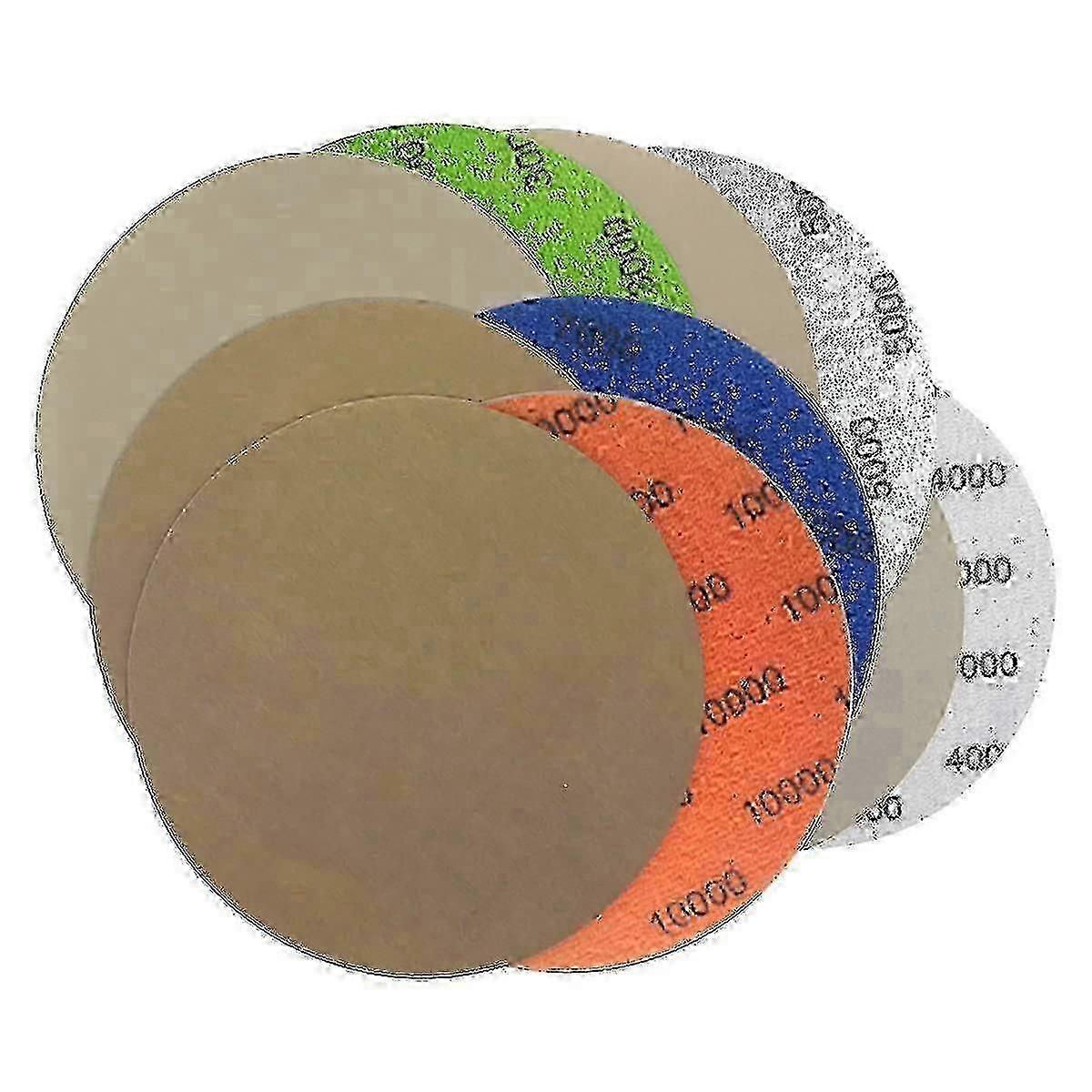 50 Pack Sanding Discs,round,125mm Hook And Loop Sanding Discs, 3000/4000/5000/7000/10000 Wet And Dry