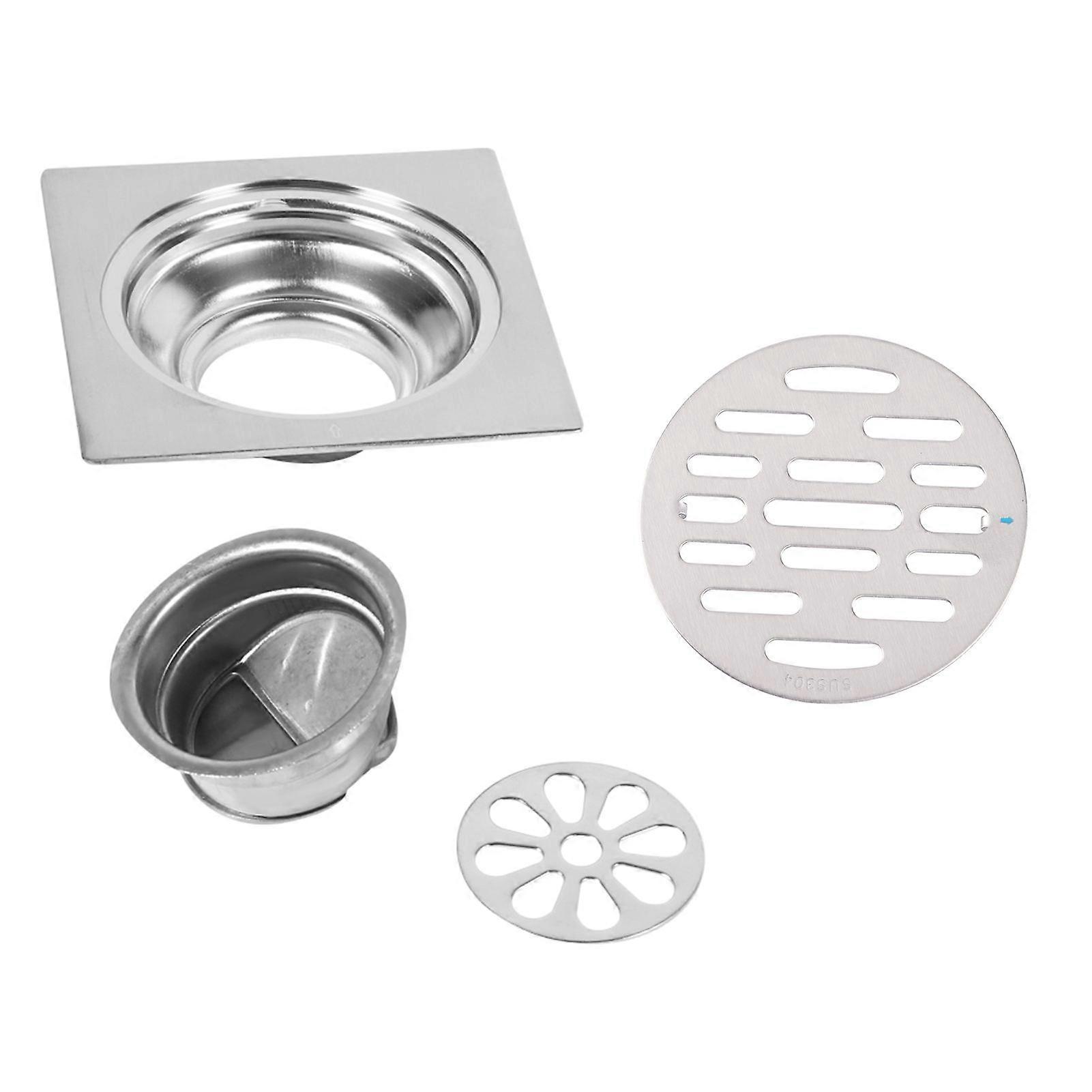 Thick Stainless Steel Square Antiodor Bathroom Floor Drain Cover Waste Gate Shower Drainer (Type 2)
