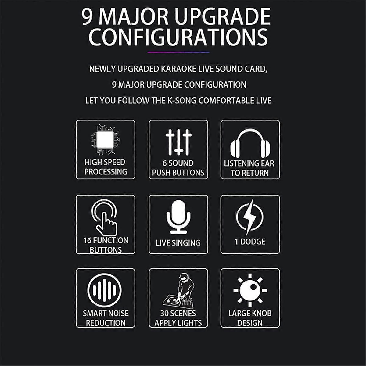 V8S Audio Mixer with Voice changer,Podcast Mixer