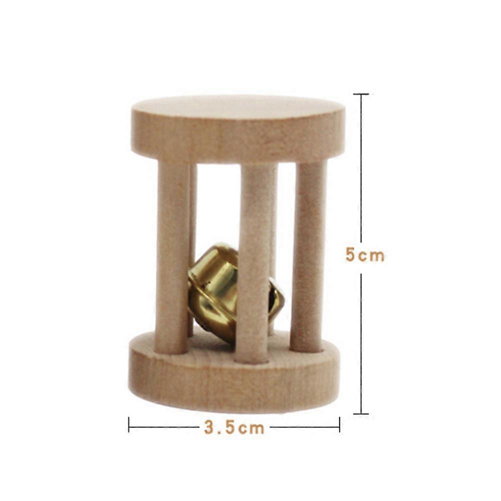 Hamster Exercise Chew Toy Natural Wood Pet Chew Toys Indoor Activity Rabbits Beige Material Ensures Exercise 1Pack