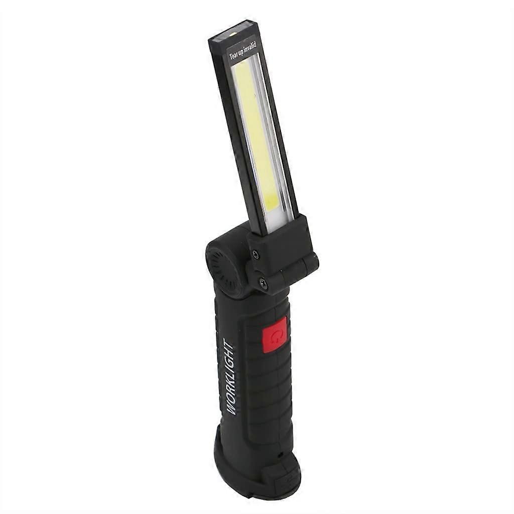 LED Flashlight Portable USB Rechargeable Working Light Magnetic Torch Lanterna Lamp Color Green/Black Size One Size