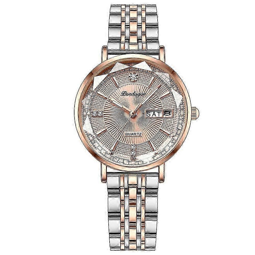 2024 New Waterproof Luminous Womens Watch Dual Calendar Quartz Watch Butterfly
