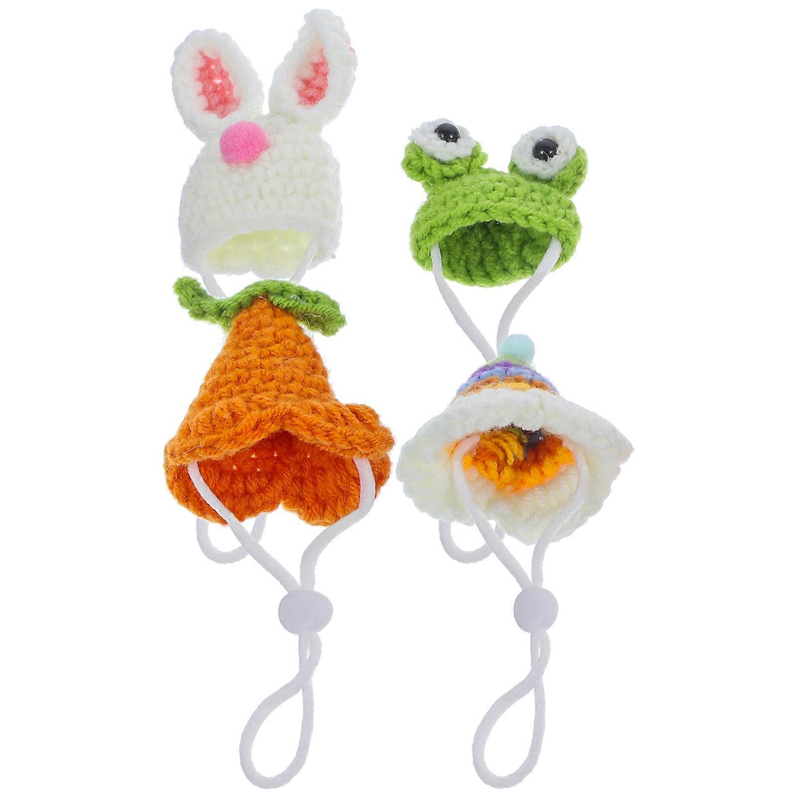 Assorted Color Mini Cute Animal Hats For Squirrels And Parrots Perfect For Birthdays And Photo Shoots 12-Pcs