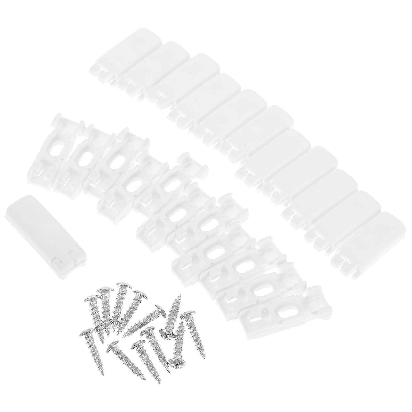 Vertical Blind Stems Replacement Plastic White for Window Carrier 24Sets