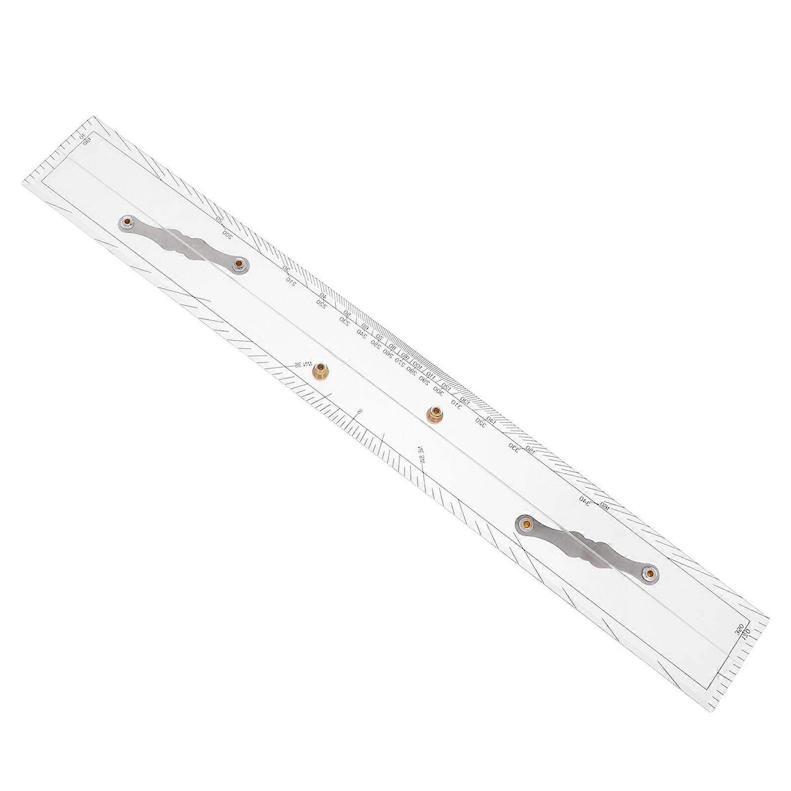 Clear Acrylic Parallel Ruler for Nautical Navigation Chart Drafting 2Pcs