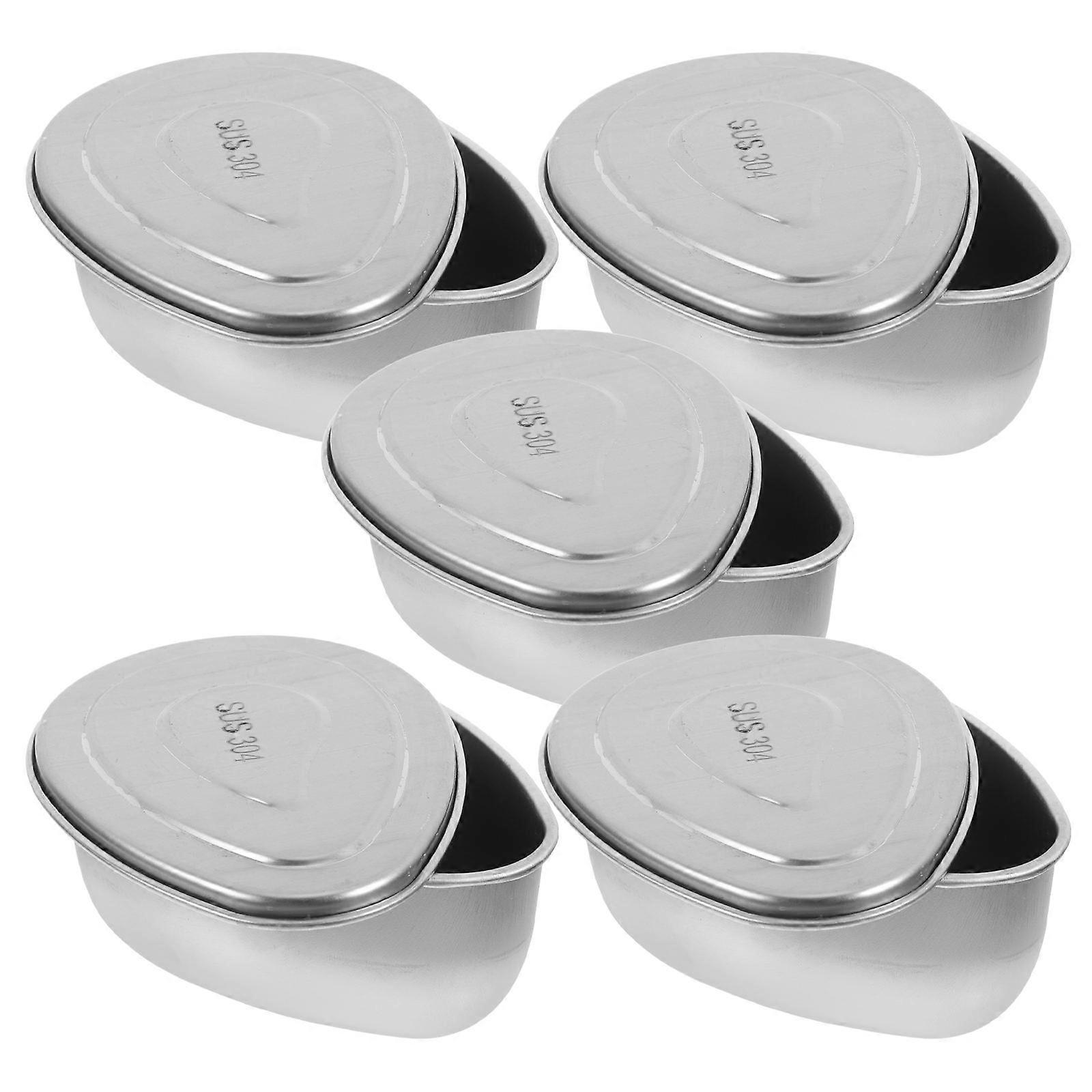 Stainless Steel Steamer Insert 5Pcs Silver for Quick Steaming Steam Pan Home Use