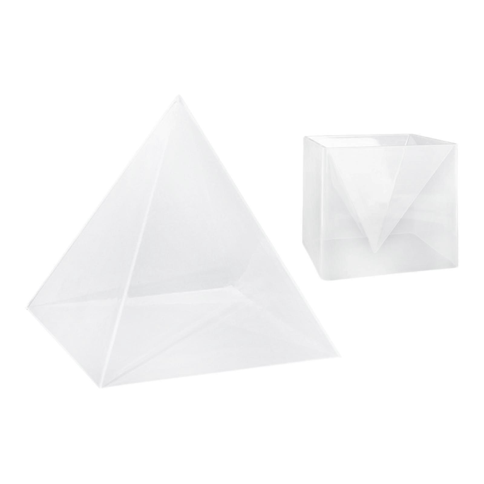 Pyramid Silicone Model DIY Epoxy Portable Reusable Tool Resin Casting with Frame