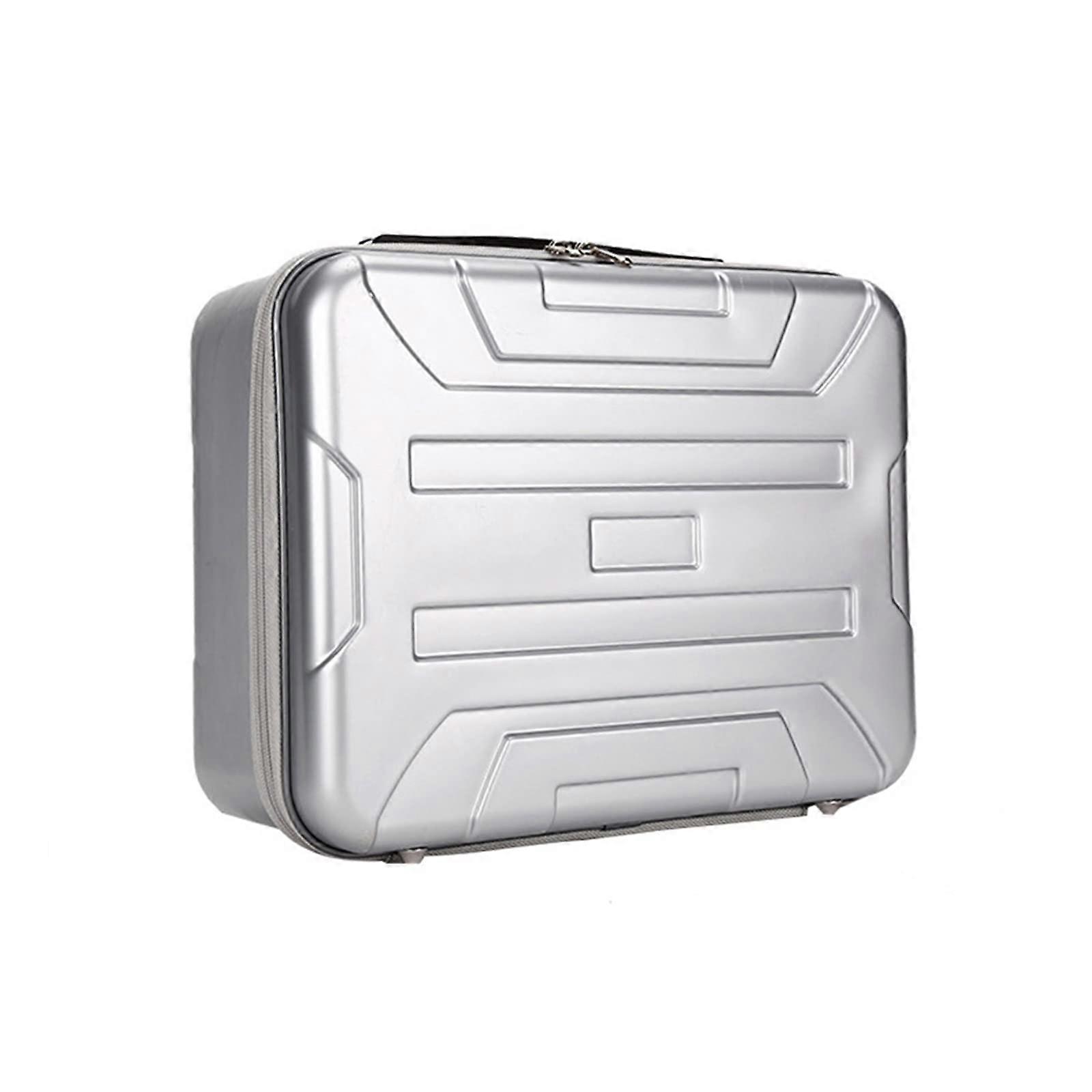 Portable Travel Carry For Case Storage Box With Handle Design For 3 Remote Accessory Set Silver