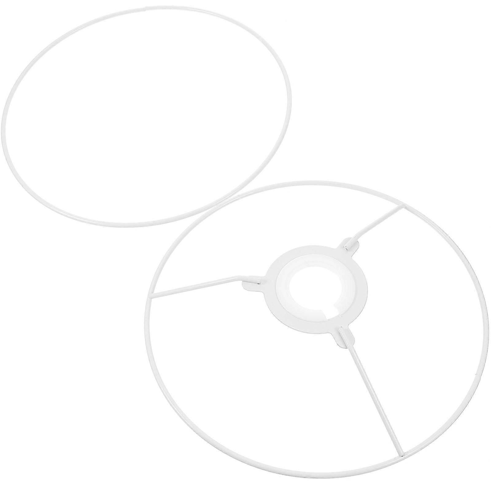 Lamp Shade Ring White Metal Frame for Lights 5Sets Lampshade Frames