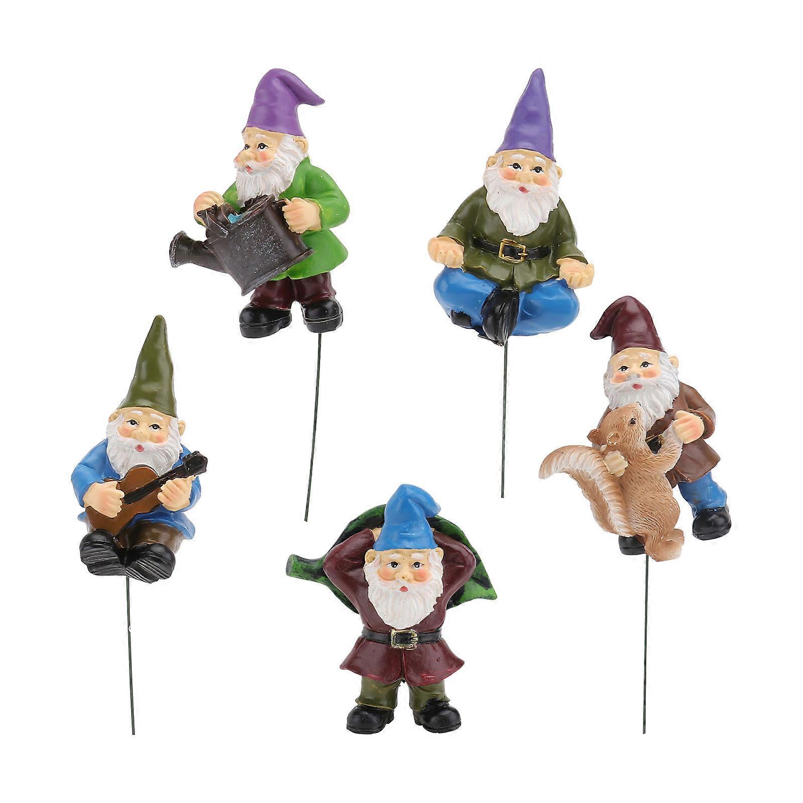 Creative Dwarf Cake Decor Resin Dwarf Adornment for Decoration 5Pcs