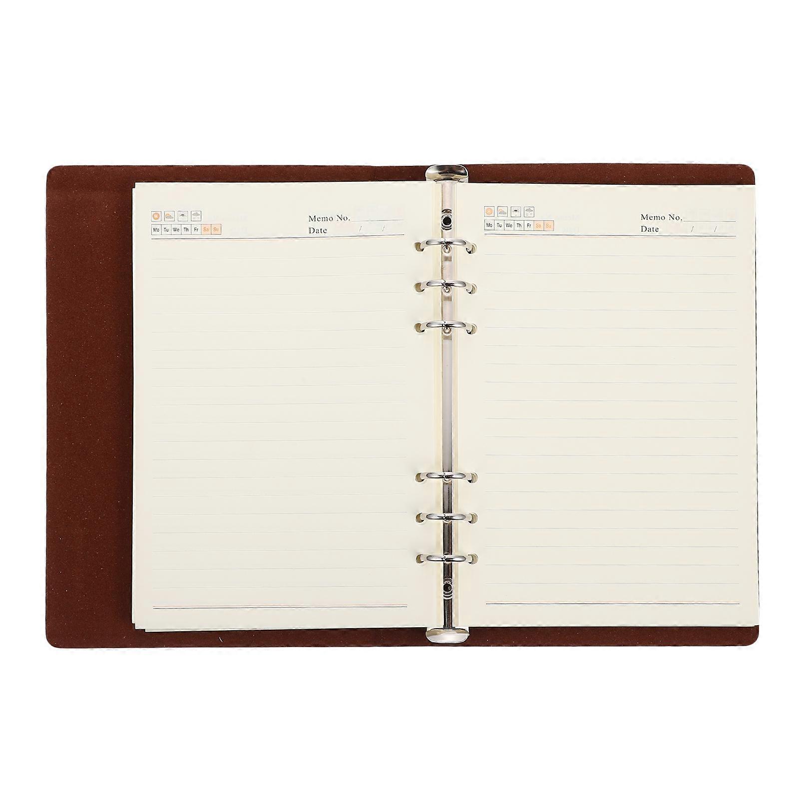 Black Agenda Notebook Office Notepad for Work Planning 3Pcs Set