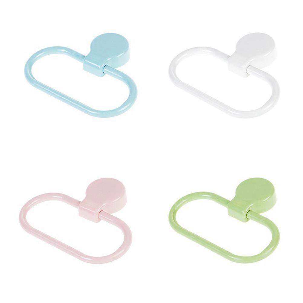 Self Adhesive Towel Ring No Dilling Towel Holder for Bathroom Simple Design ABS Material 1Set