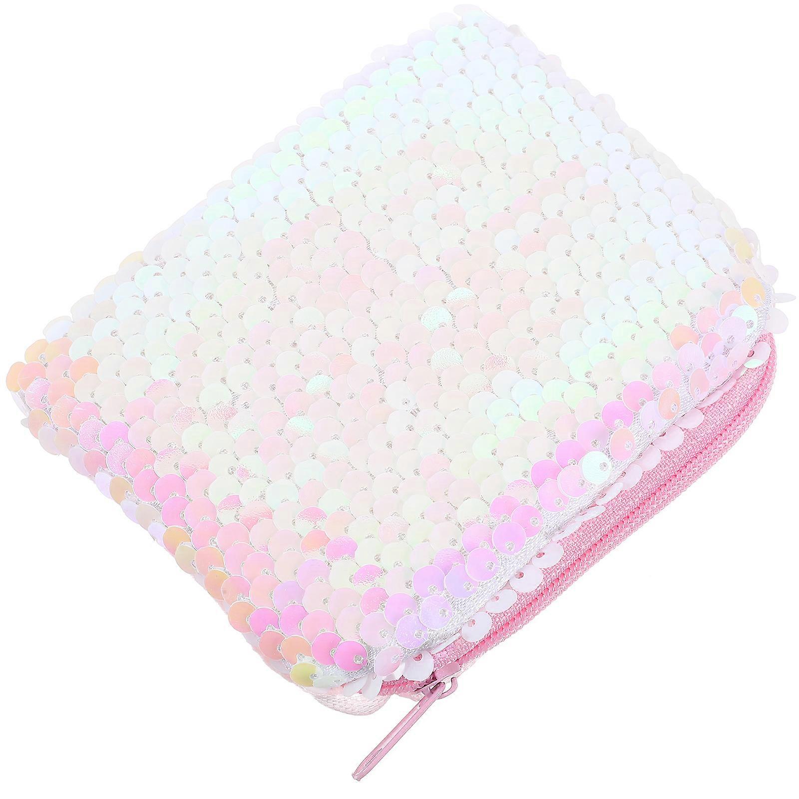 Single Shoulder Strap Purse Sequin Small Wallet Bag for Storage 5Pcs