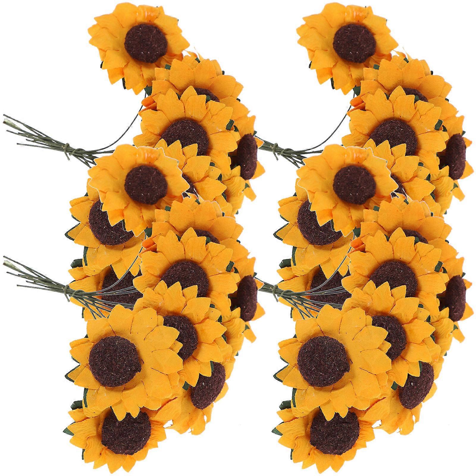 Artificial Flower Chic Mini Artificial Paper Sunflower for Wedding Decor 1300Pcs