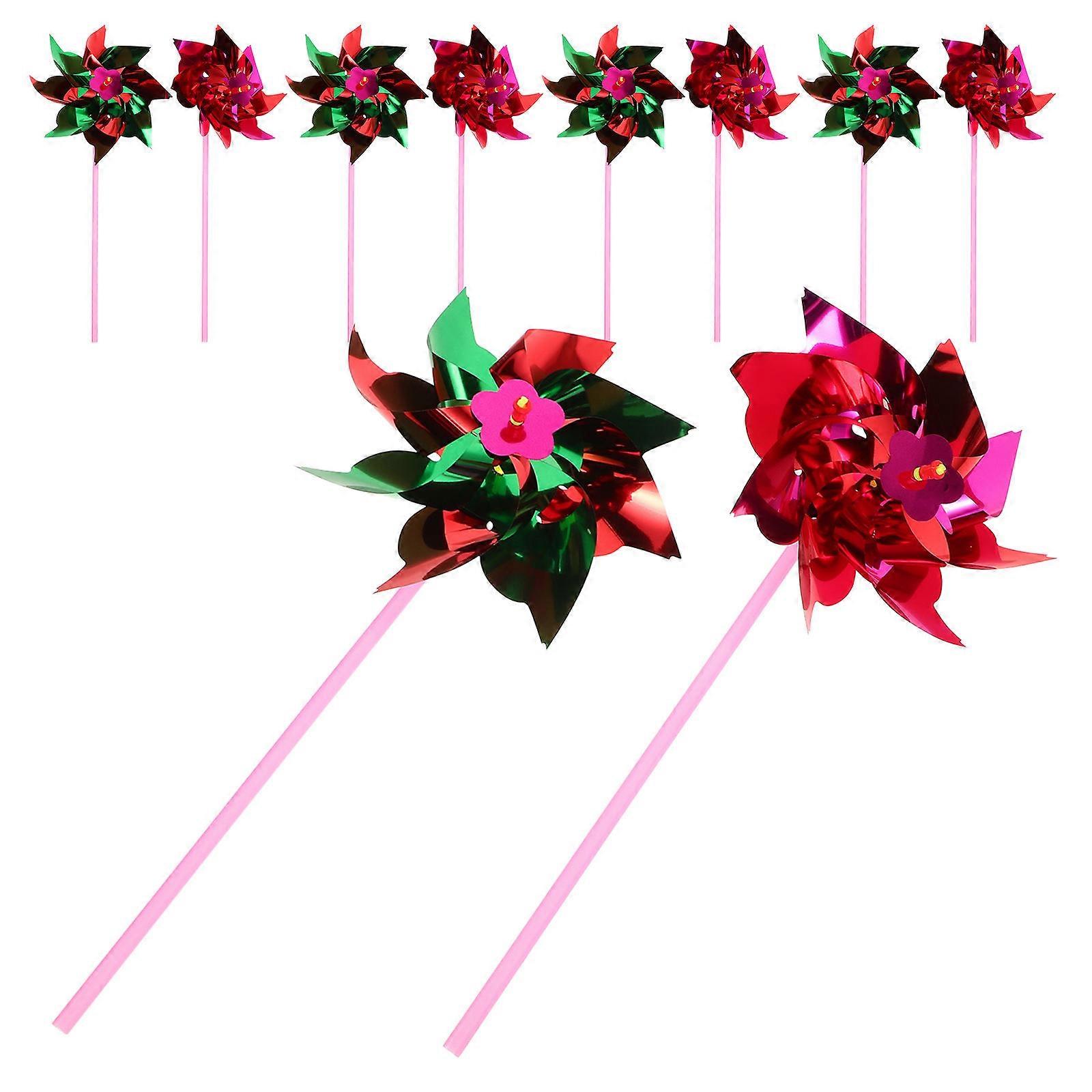 Decorative Plastic Windwill Toy for Playing Use 20Pcs Lawn Party