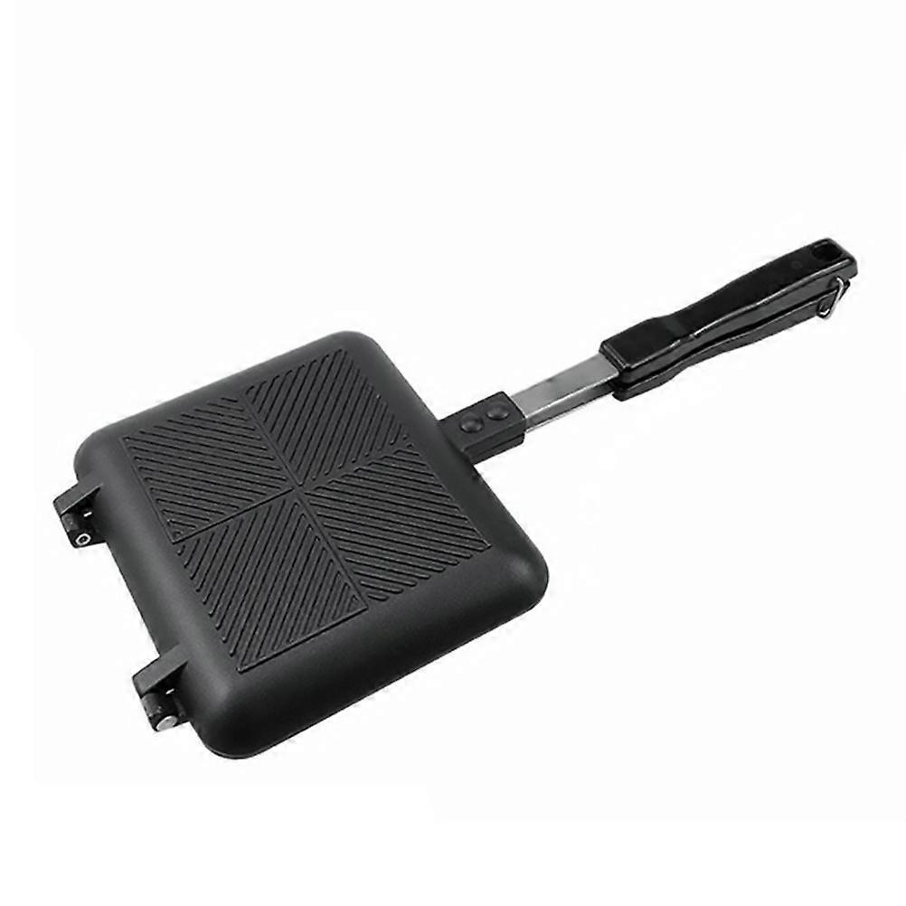Non-Stick Sandwich Bread Mold Frying Pan for Snack Making Black