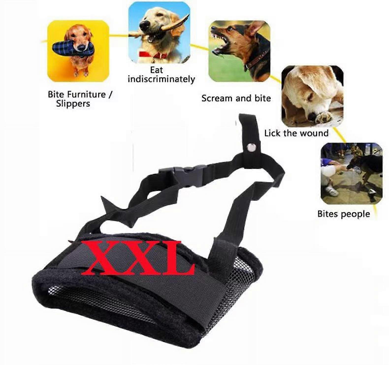 Dog Muzzle for Small Medium Large Dogs, Compatible with Most Breeds, Soft Mesh Breathable Adjustable Loop Muzzle for Biting Barking Chewing, 4 Colors