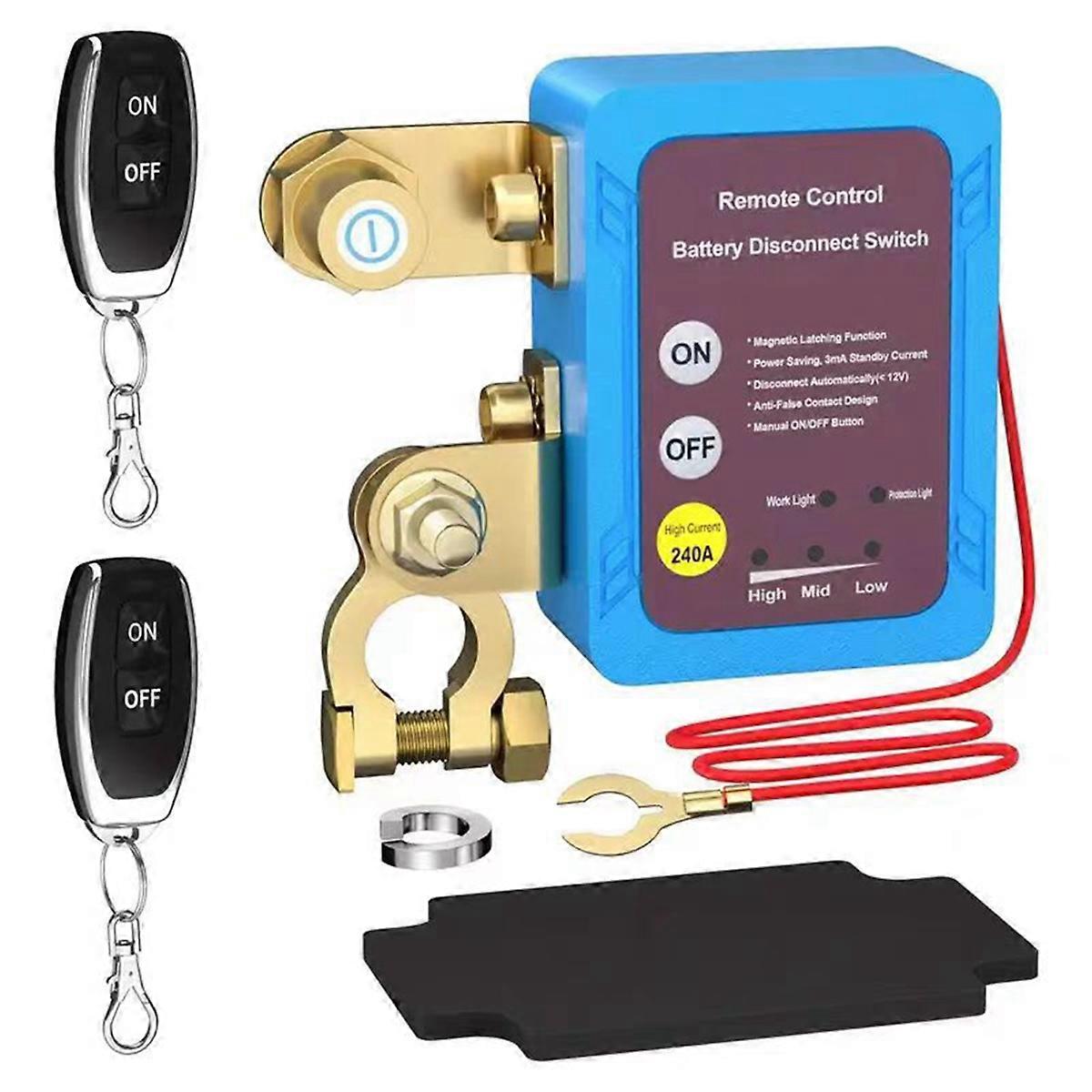 12V 500A Car Remote Control Battery Disconnect Switch Set