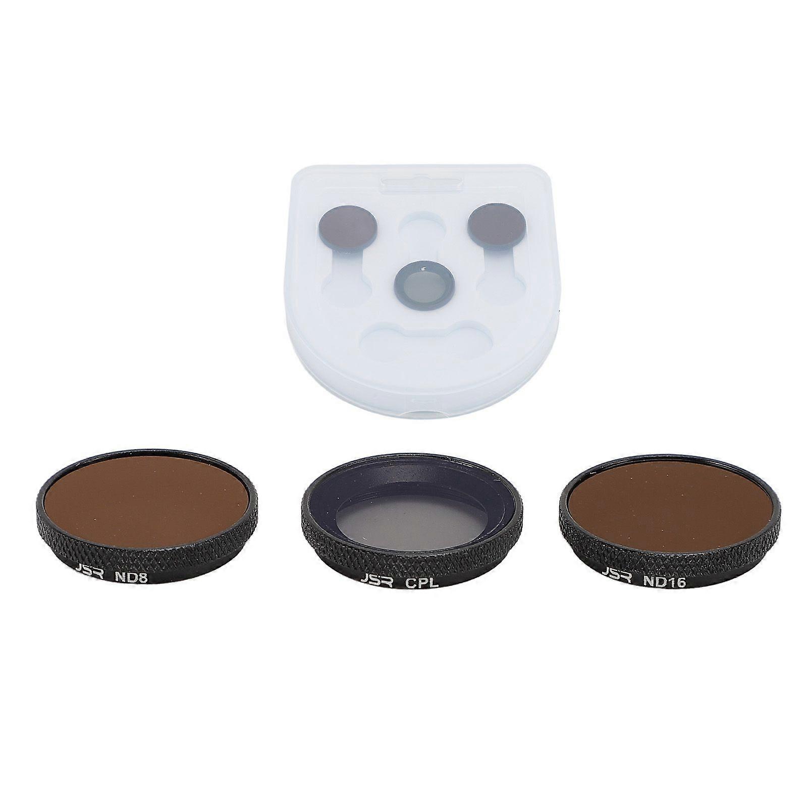 3 in 1 Lens Filter Set Aluminum Alloy Optical Glass Portable ND8 ND16 CPL Filter for GO3S Action Camera