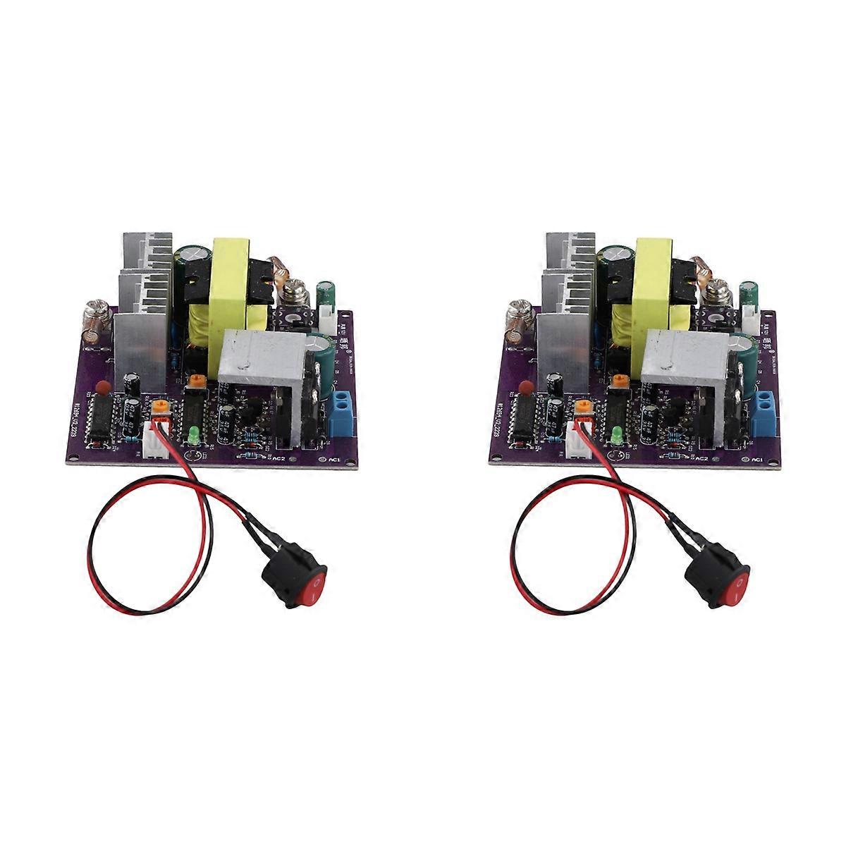 2X Πλακέτα Μετατροπέα Διορθωμένου Ημιτονοειδούς Κύματος 300W Μετατροπέας Steep Up Boost 50-60Hz DC-AC 12V σε 220V Power S