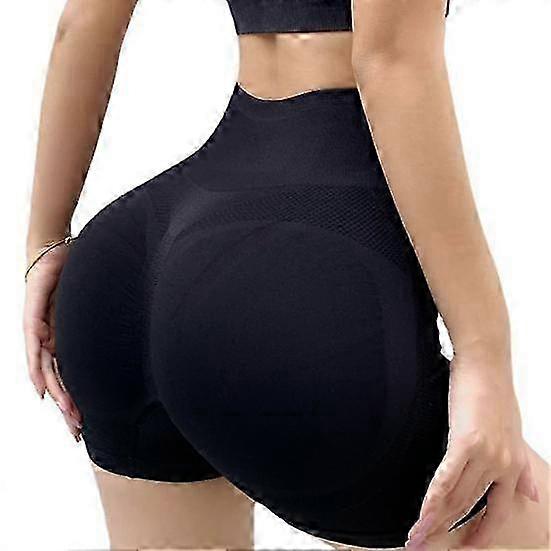 Yoga Shorts Slim Elasticity Tummy Control Solid Color Seamless Quick Dry Fit High Anti-exposure Butt Lifted 25-26