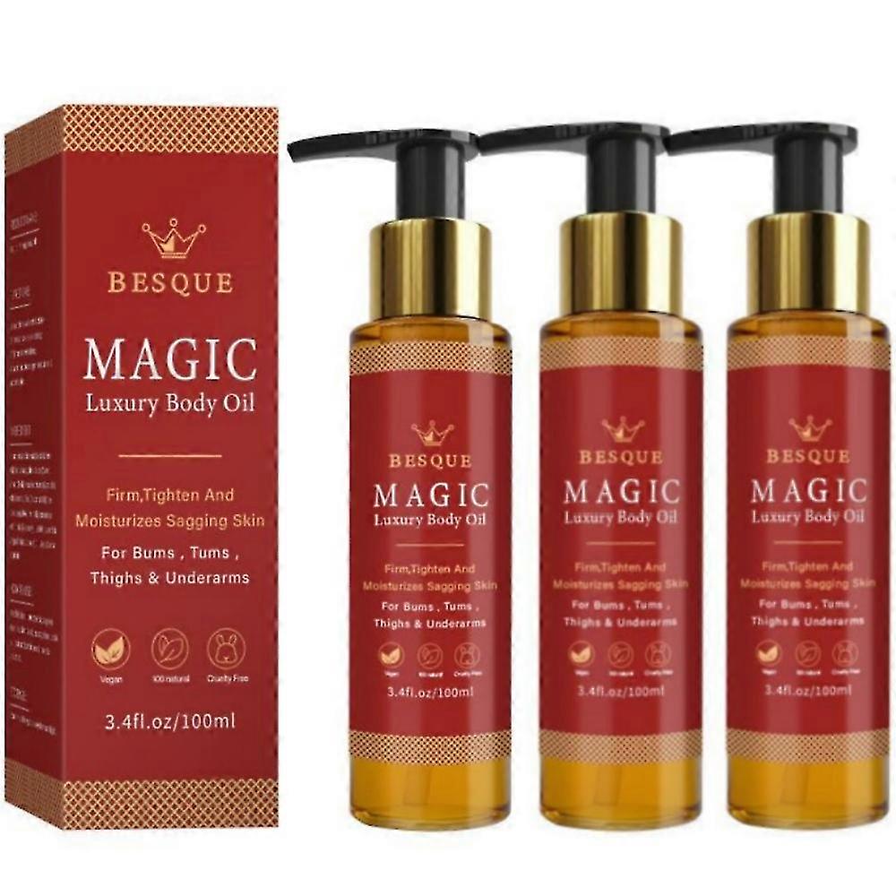 1-3PCS Magic Luxury Body Oil 100ml – Deep Hydration, Firming & Tightening Skin, Fast-Absorb, Non-Greasy, For All Skin Types