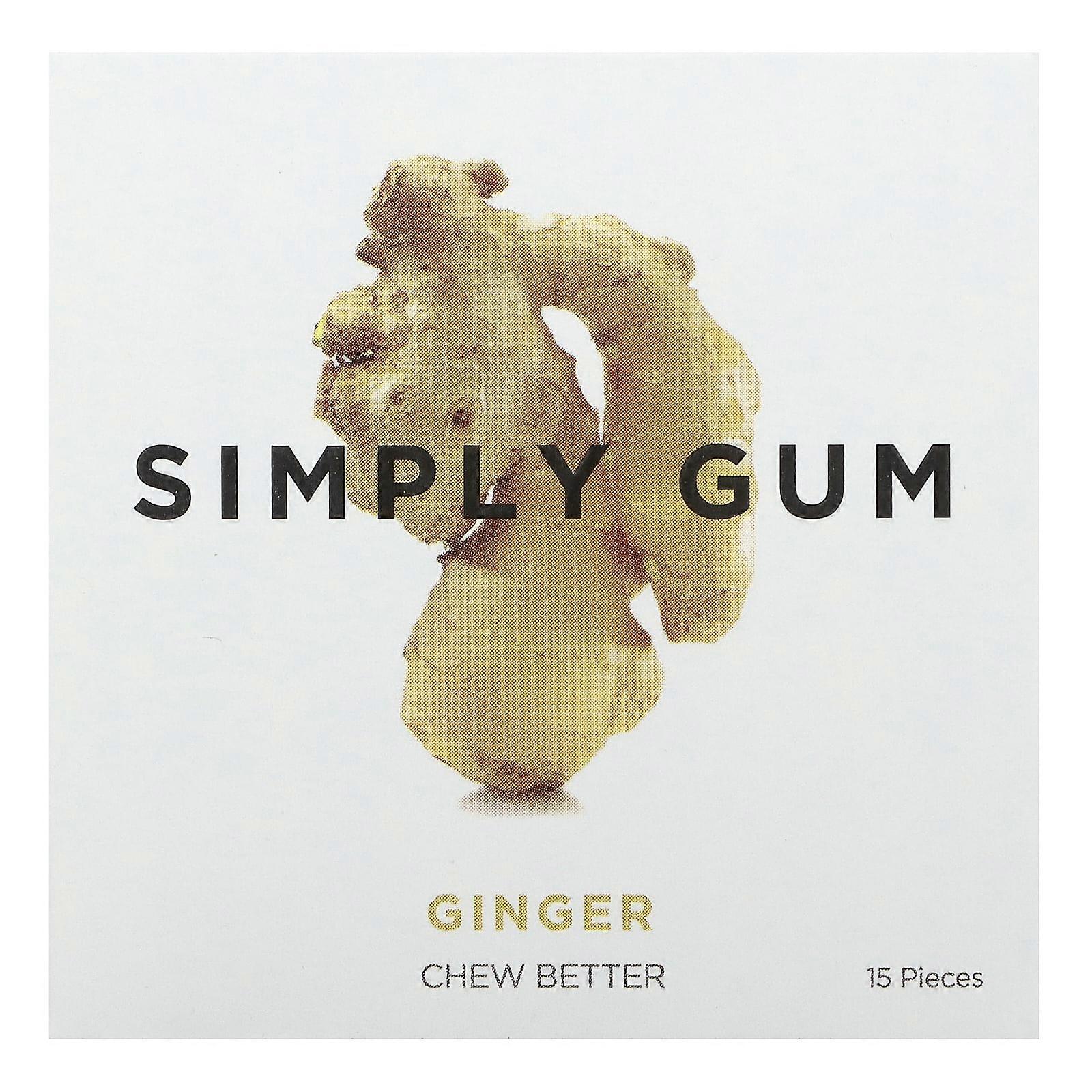 Chewing Gum, Ginger , 15 Pieces