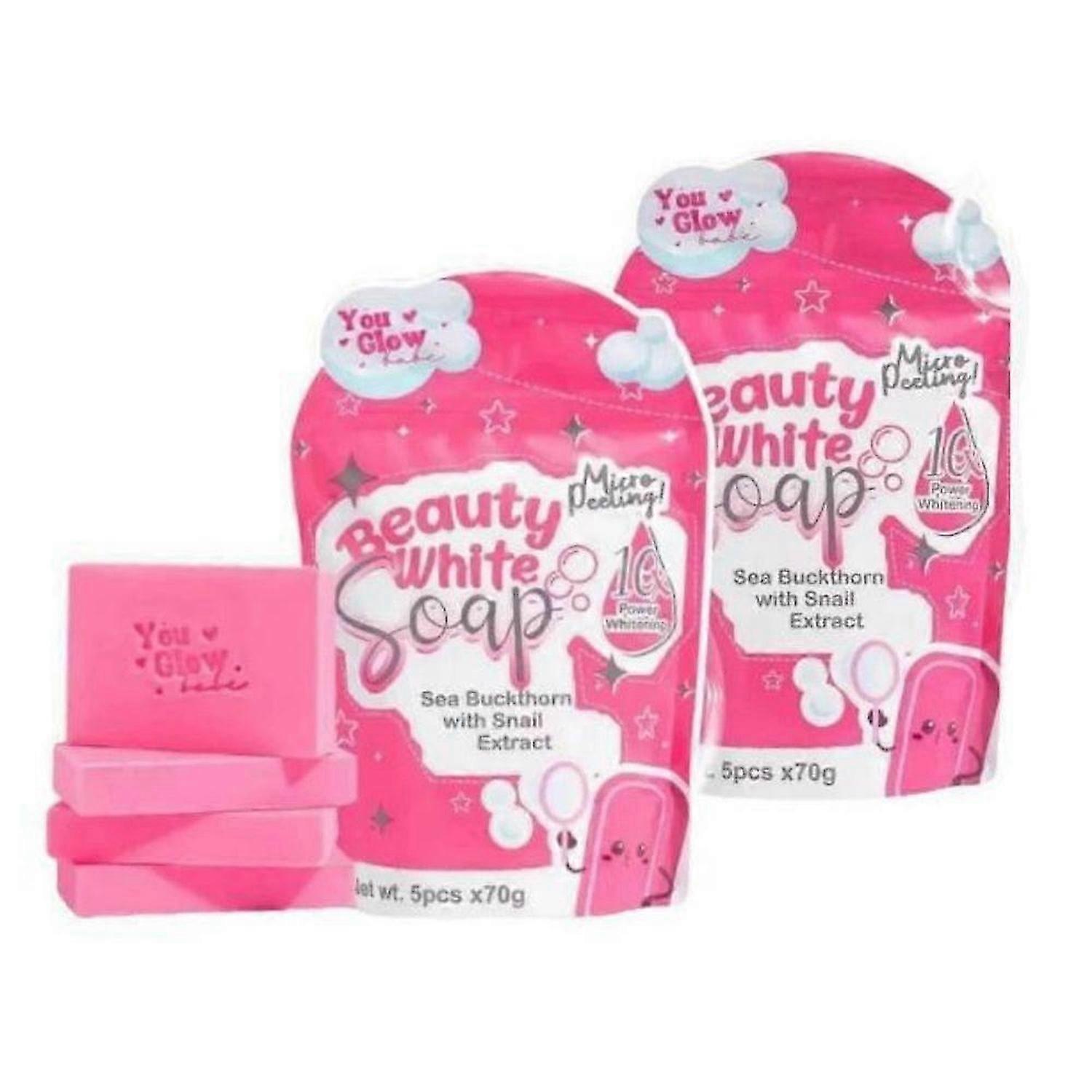 Λευκό Σαπούνι Beauty από You Glow Babe, 5 Μπάρες x 70g