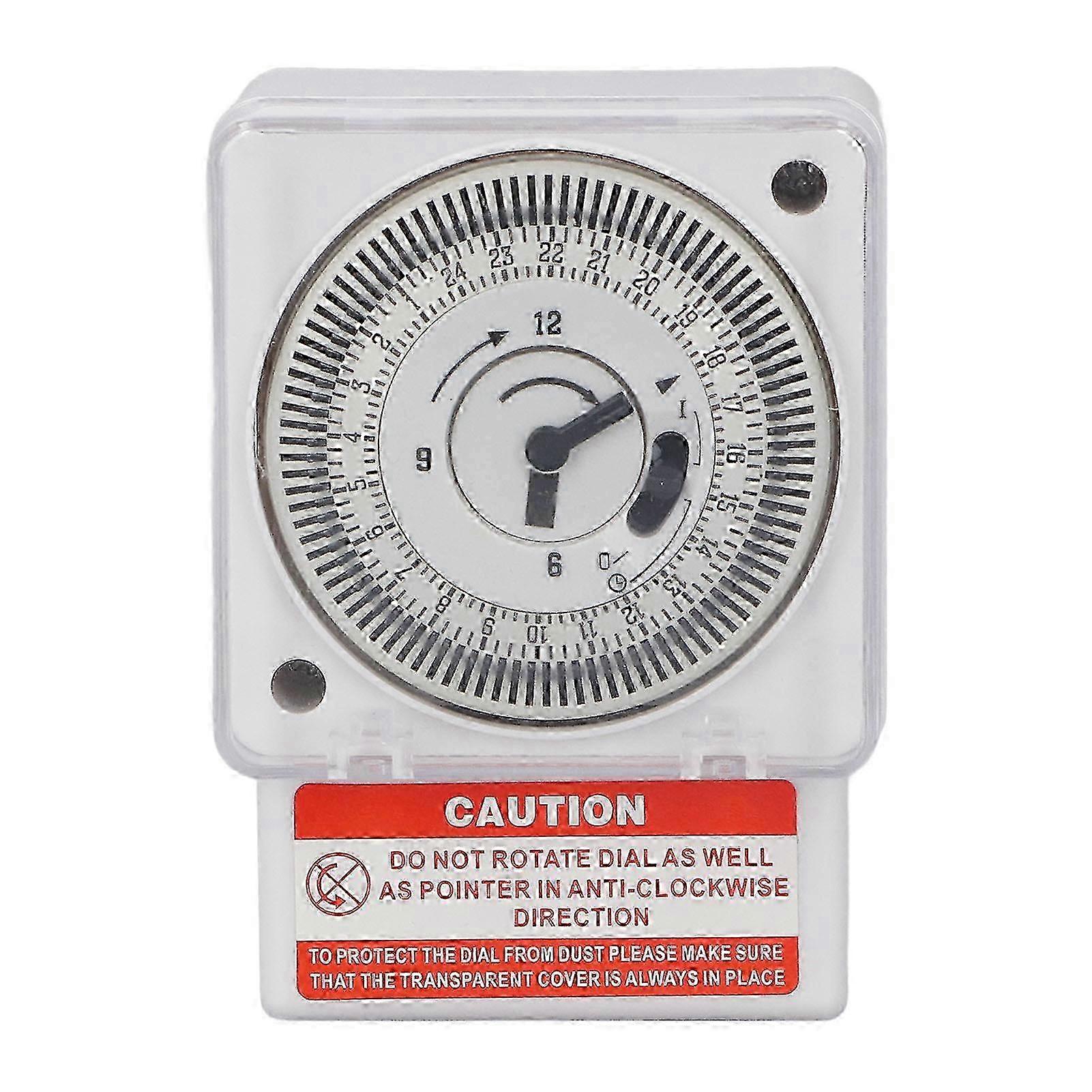 25-26 Mechanical Time Switch 24 Hour Cycle 15 Minute Interval Clock Type Accurate Industrial Timer Timing Switch AC220V