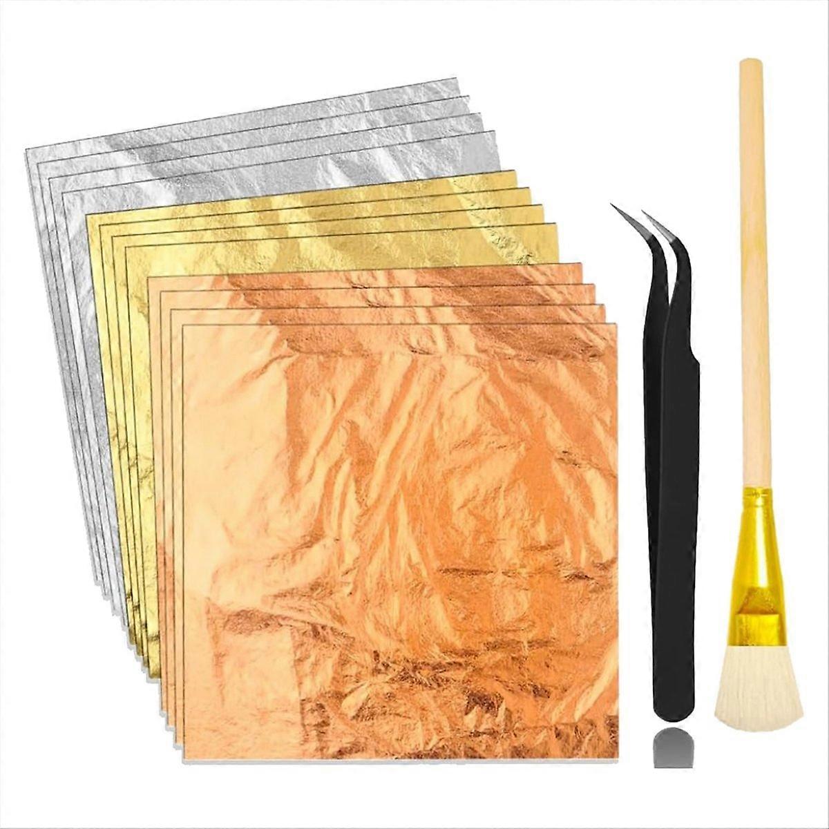 Gold-Leaf Sheets for Art, 3 Colors