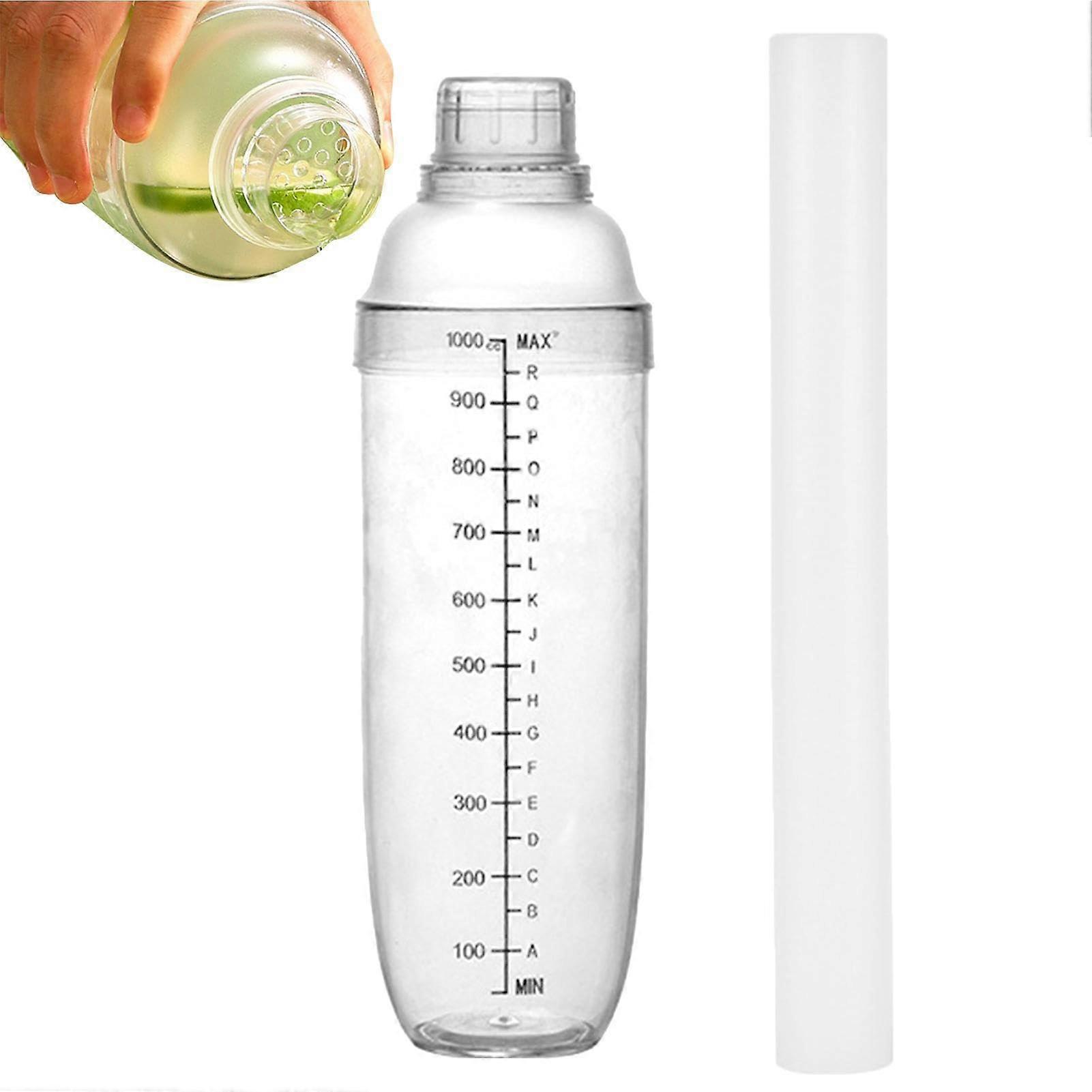 Bar Shaker Set Durable Stainless Steel Cocktail Shaker With Lemon Hammer Clear Scale Marked Shakr Bottle Strainer