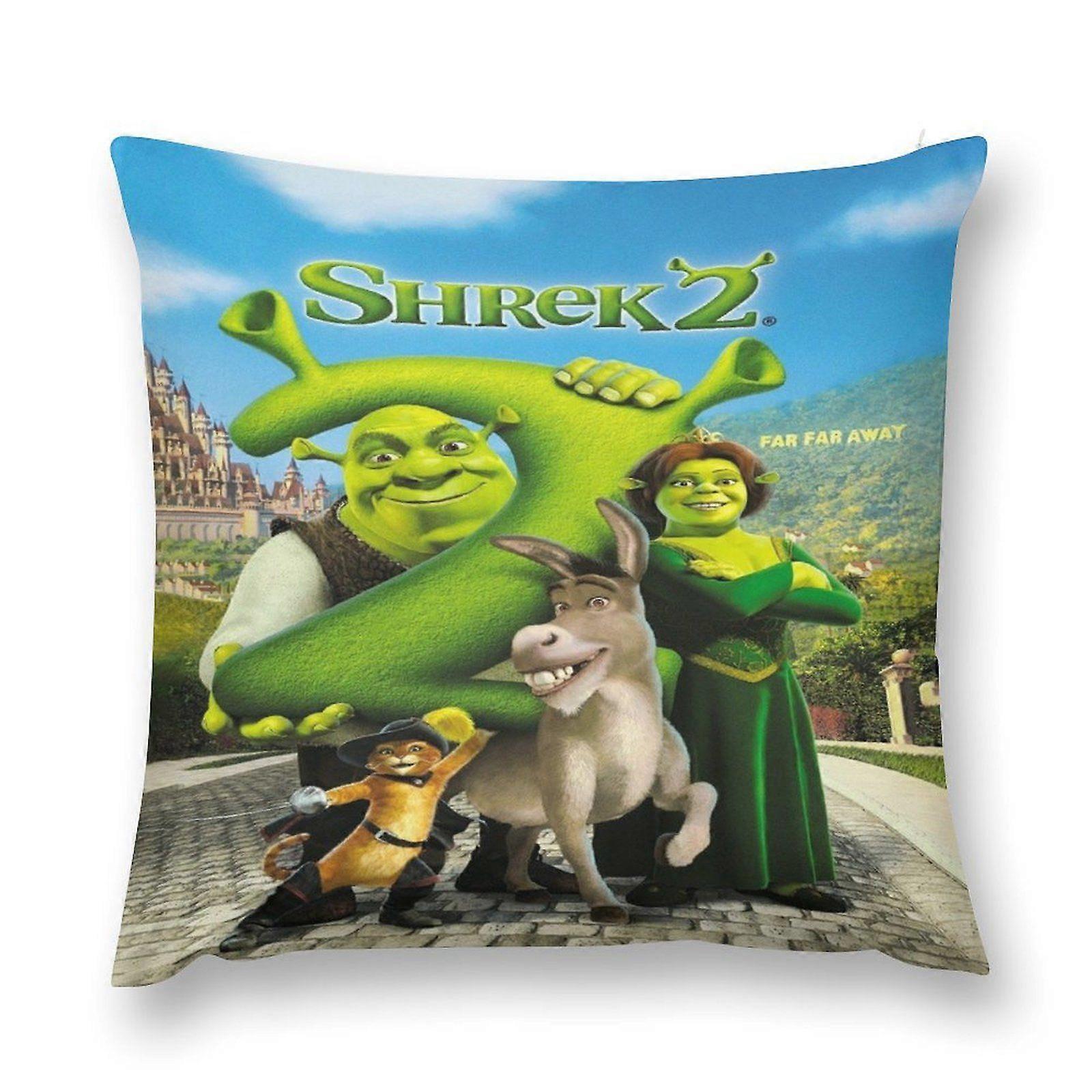 i386 ShrEkスロー枕カバー正方形装飾枕カバークッションケース寝室用リビングルームソファソファベッド20 "20" JKz386