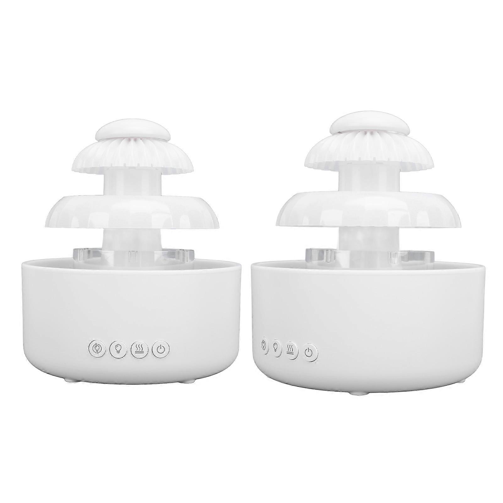 Waterfall Humidifier 600ml Large Capacity Aromatherapy Humidifier Silent Small Desktop Humidifier for Bedroom 