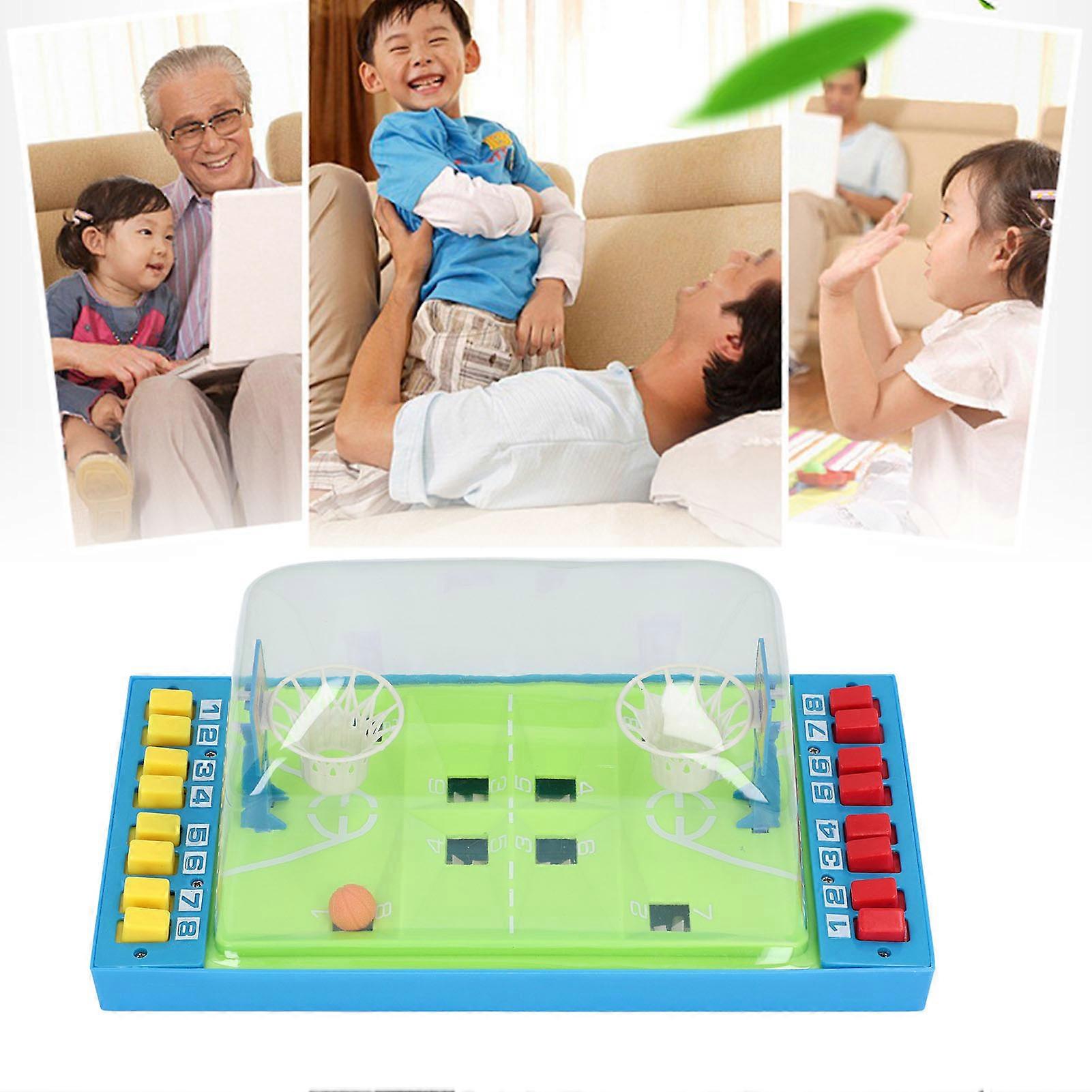 Interactive Basketball Game Toy Improve Finger Dexterity Dual Player Finger Basketball Table Game for Top Blue 