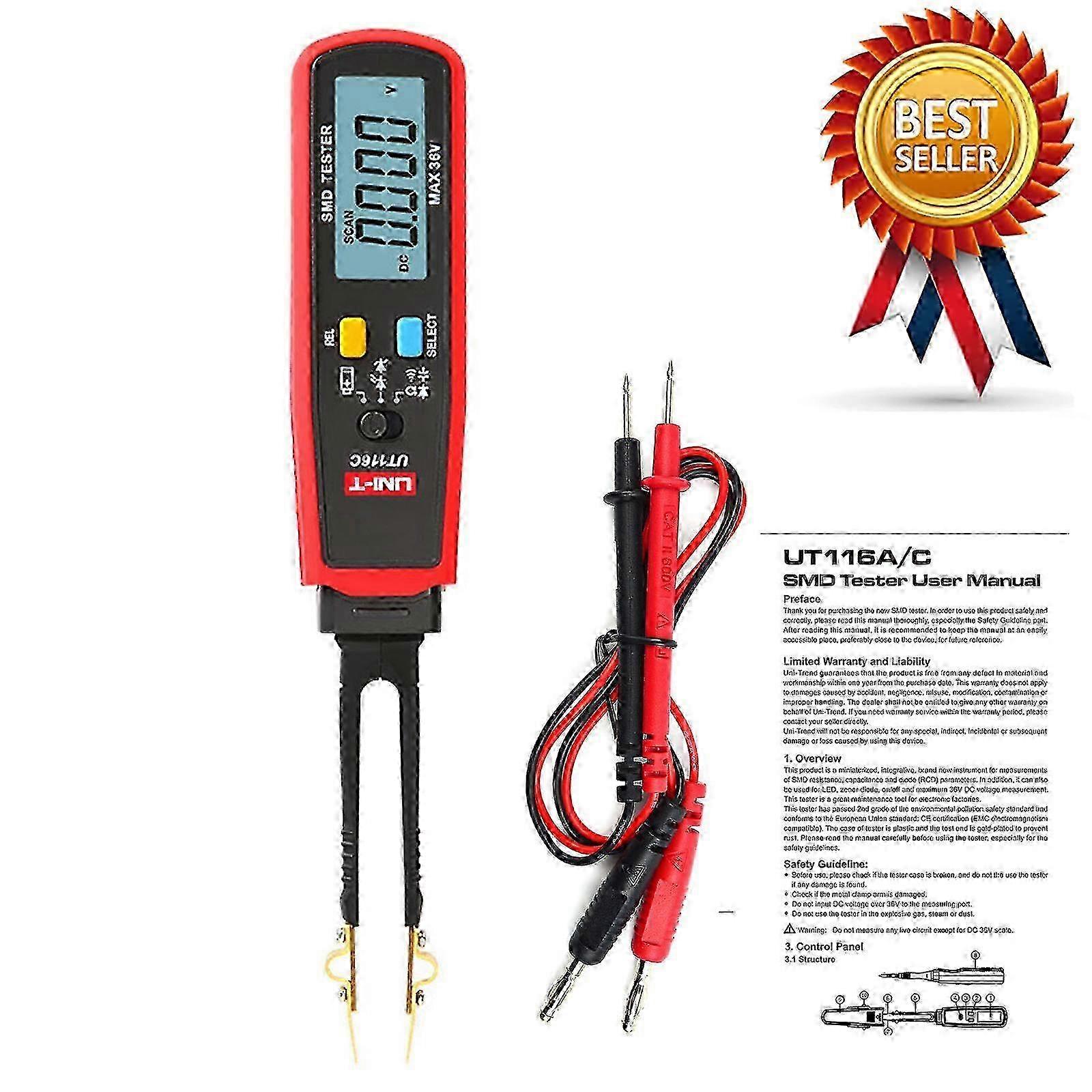 UNI-T UT116C SMD Tester; Resistor / Capacitor / Diode (RCD) Parameter Meter / SMD Digital Multimeter miao4