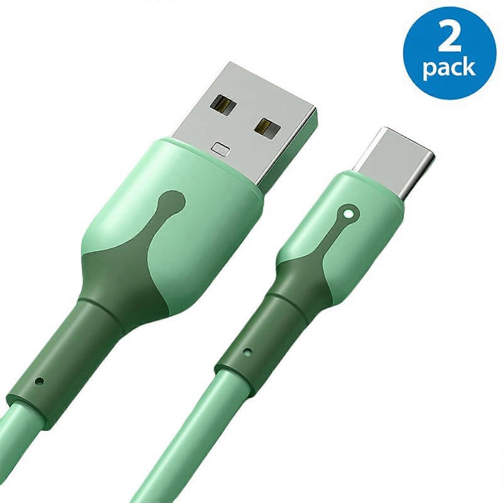 USB Type C Cable 2-Pack 3.3ft, Fast Charging Cord Compatible with Samsung Galaxy A51/A20/A10/S10/S9/S8/Note 8 - Purple