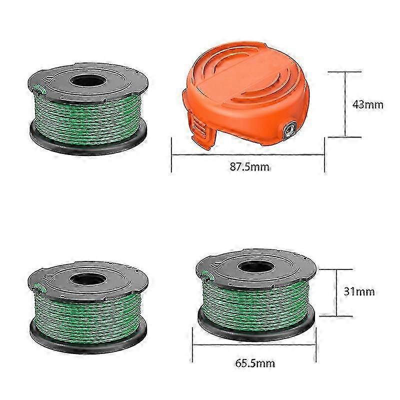 Grass trimmer line for Black & Decker - 3 spools set