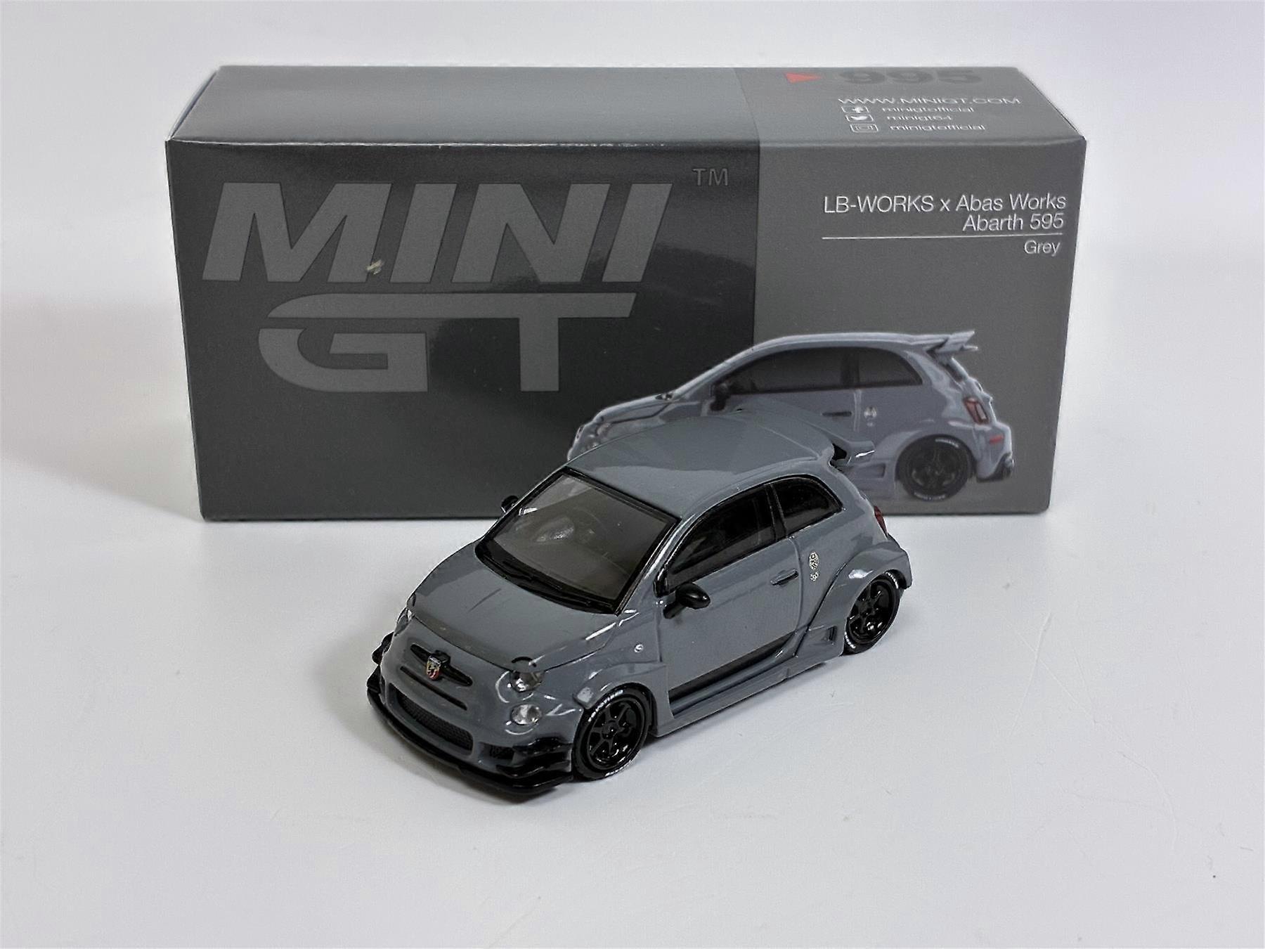 LB-Works Abas Works Abarth 595 Grey RHD 1:64 Mini GT MGT00995R