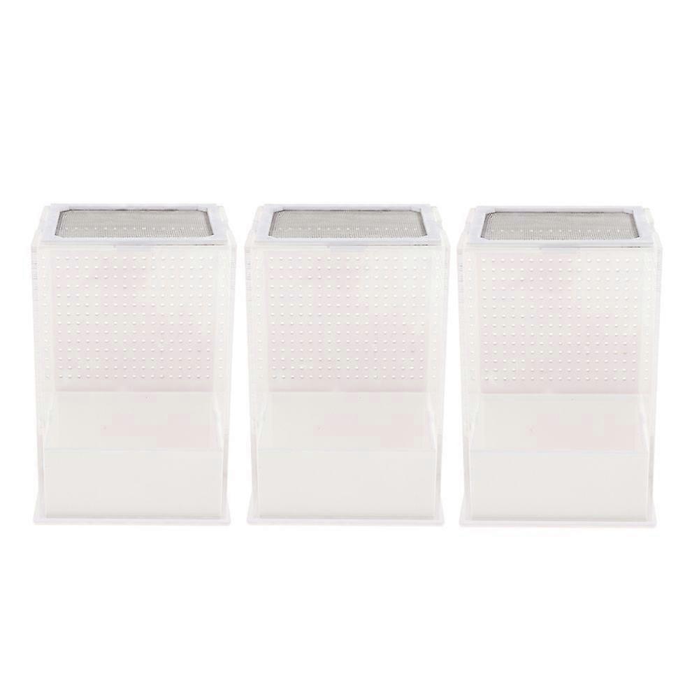 Reptile Feeding Box Transparent Cage Hatching Container for Lizard Frog 1