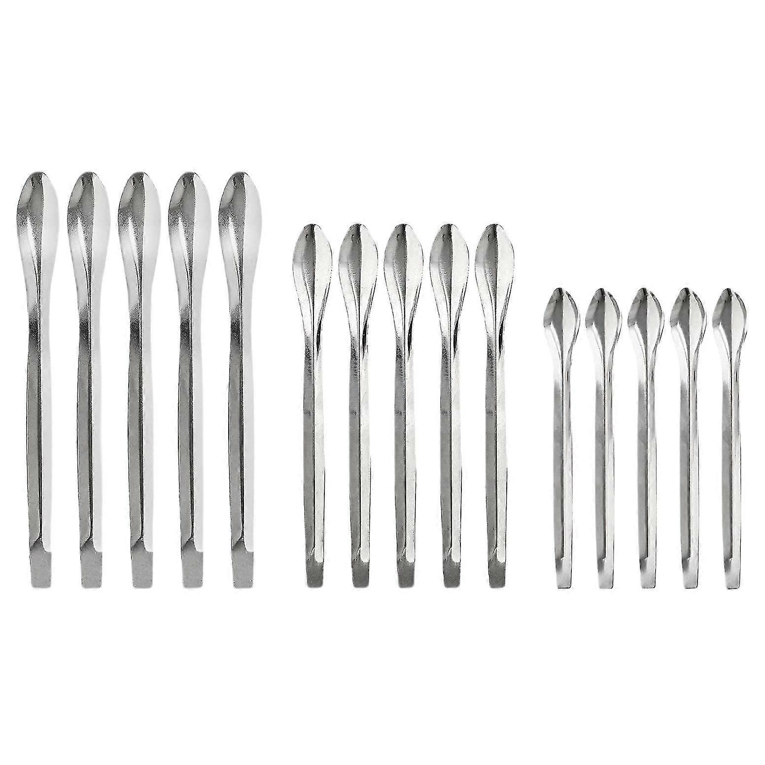 Lab Spatula Stainless Steel 15 Pcs Lab Spoon -scoop Laboratory Tiny Spoon For Reagent Sampling Mixi (haoyi)