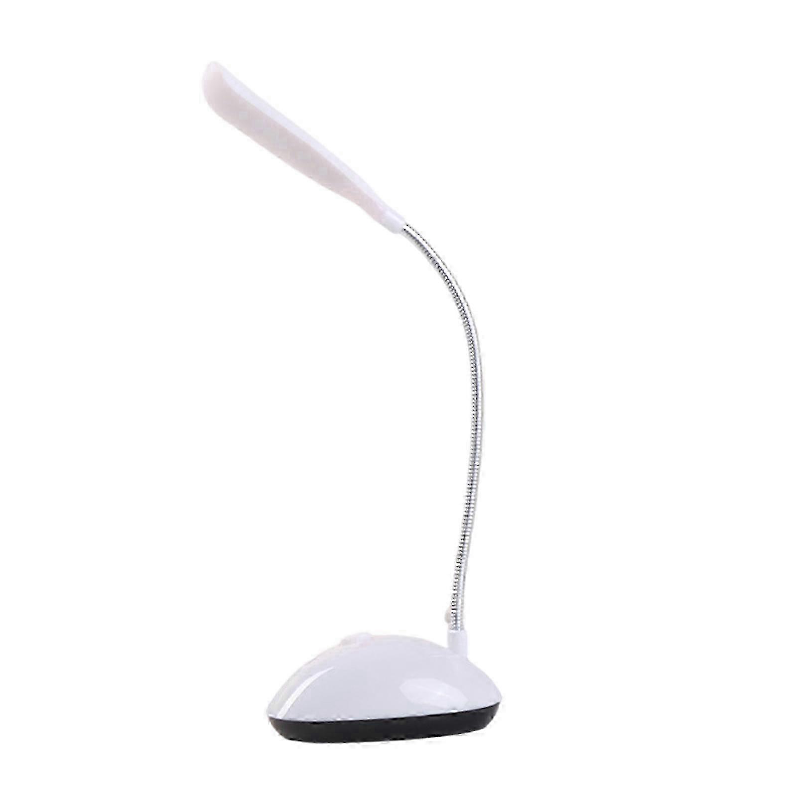 LED Desk Lamp for Office Home Battery Operated Wireless Reading Lamp Adjustable Gooseneck Hose Reading Night Lights Color box white